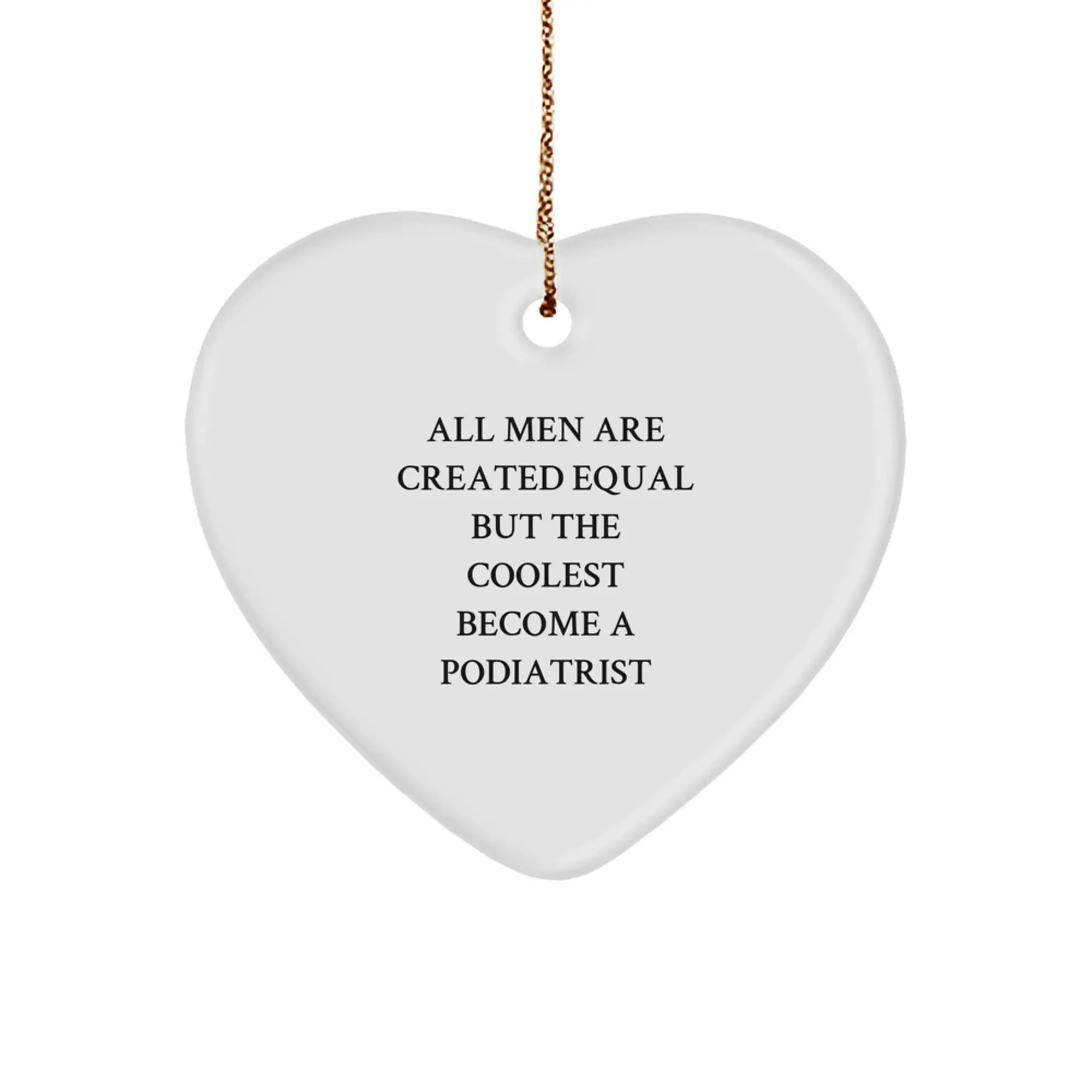 Podiatrist Keepsake Heart-Shaped Christmas Ornament for Him Gift - Image 1