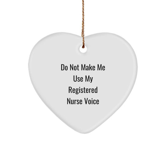 Funny Registered Nurse Gifts from Friends to Family for Christmas Unique Ornament - Image 1