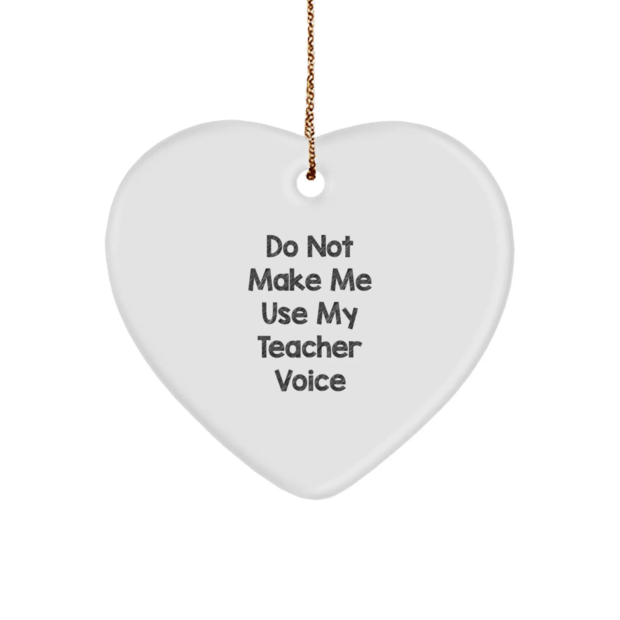 Christmas Gift for Her Teacher Heart Ornament Present with Holiday Cheer - Image 1