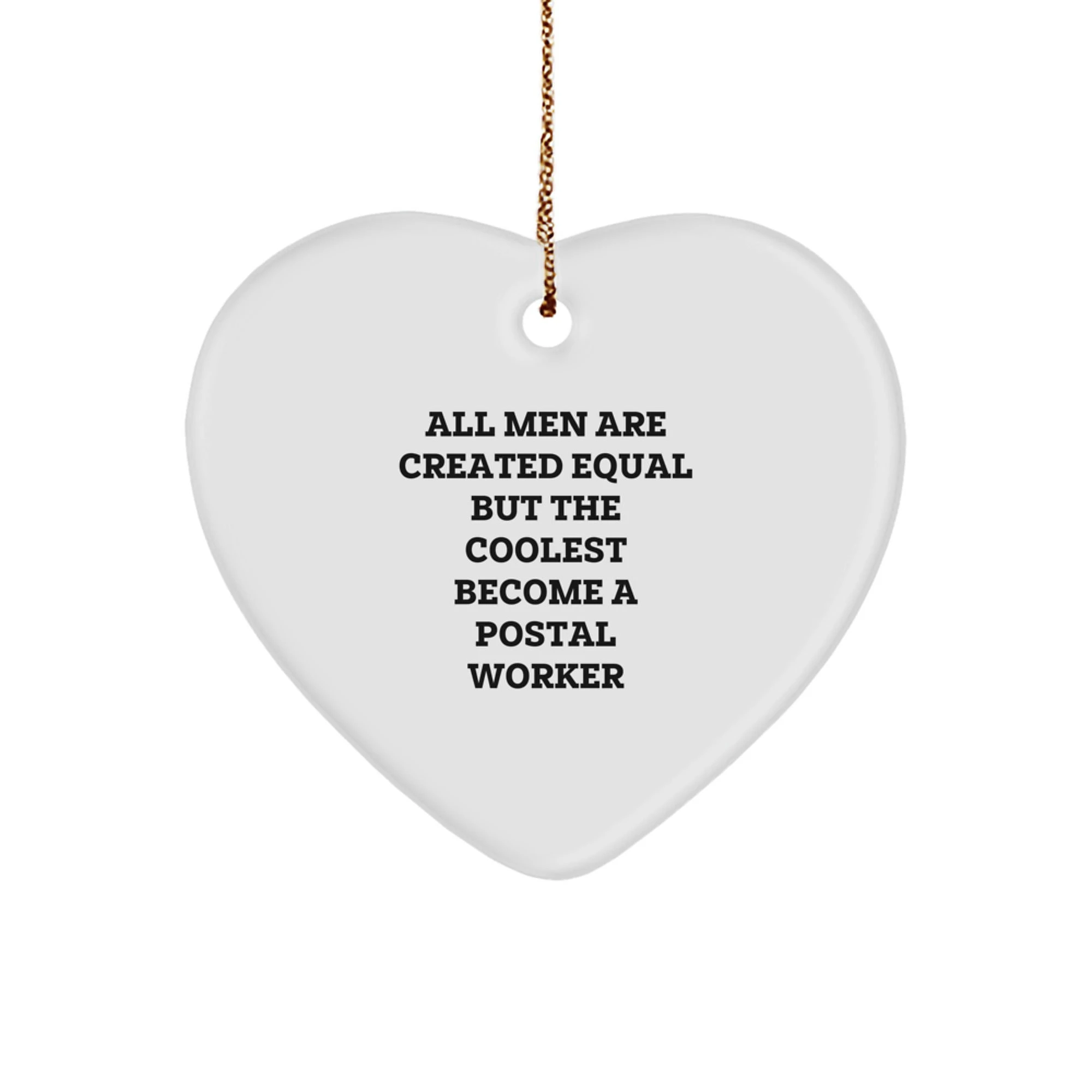 Funny Postal Worker Gifts for Him Unique Heart Ornament Christmas Unique Gifts from Friends Family to Men Coworkers - Image 1
