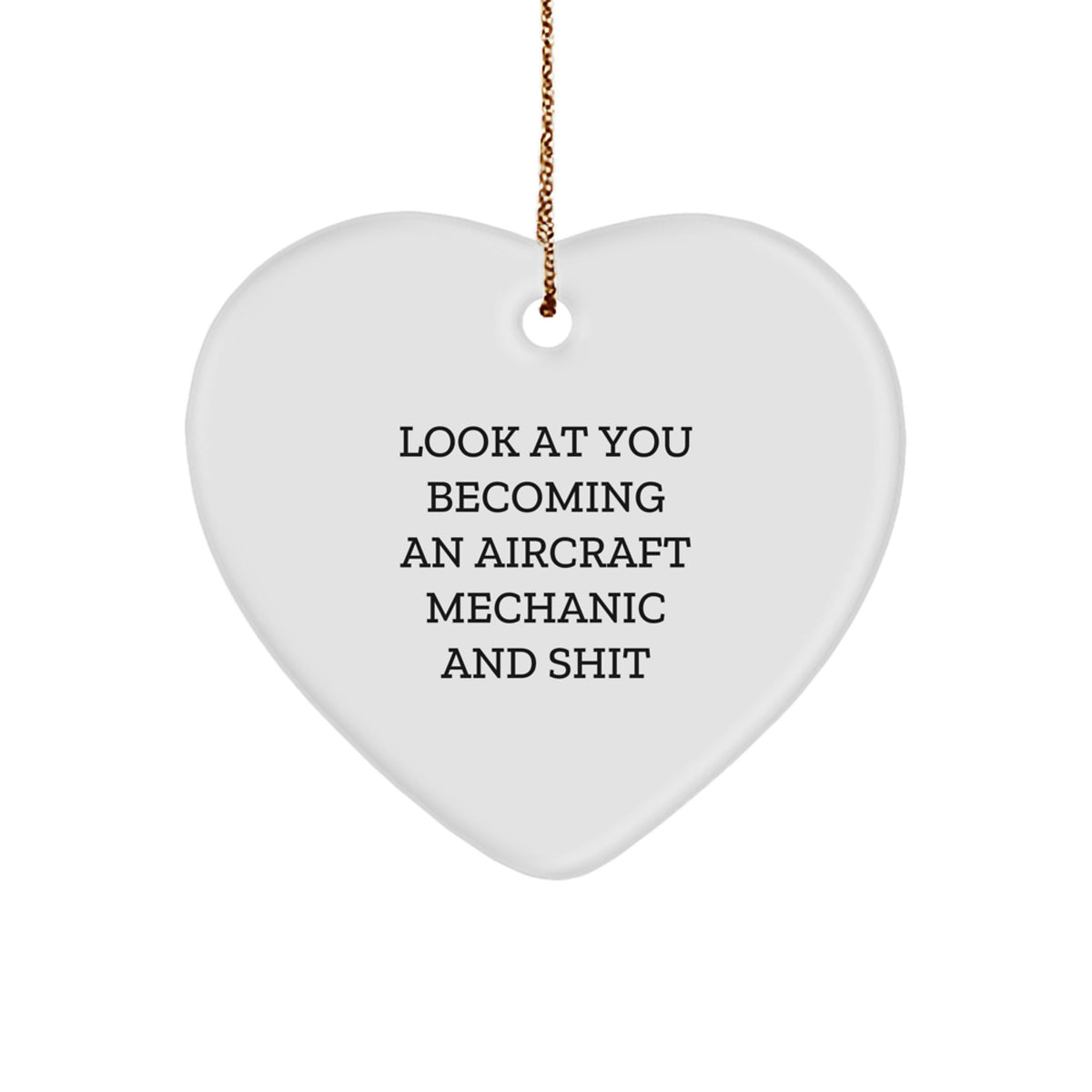 Aircraft Mechanic Christmas Ornament Gift - Look At You And Shit - Image 1