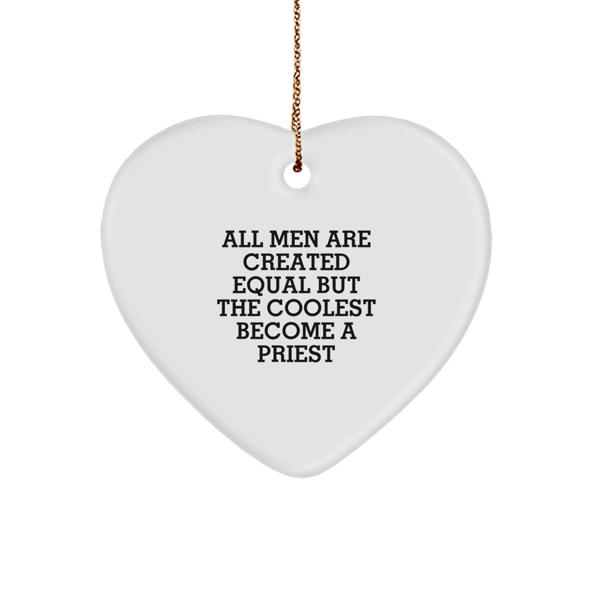 Funny Priest Heart Ornament Gifts from Men to Priests for Christmas Unique Decorations - Image 1