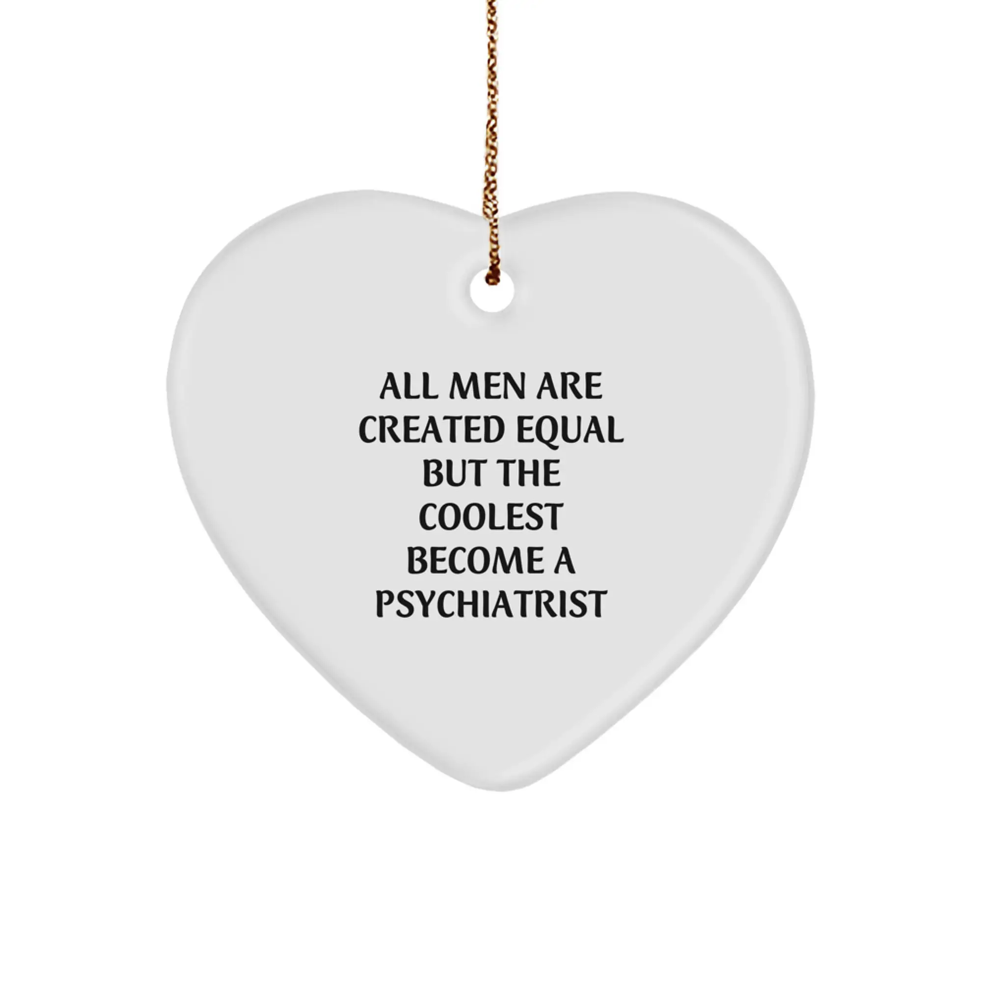 Psychiatrist Heart Ornament for Coworkers Idea Christmas Gift - Image 1
