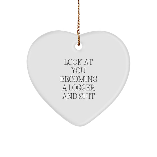 'Logger's Heart: Funny Logger Gifts for Christmas - Gifts from Friends and Family to Logger - Image 1