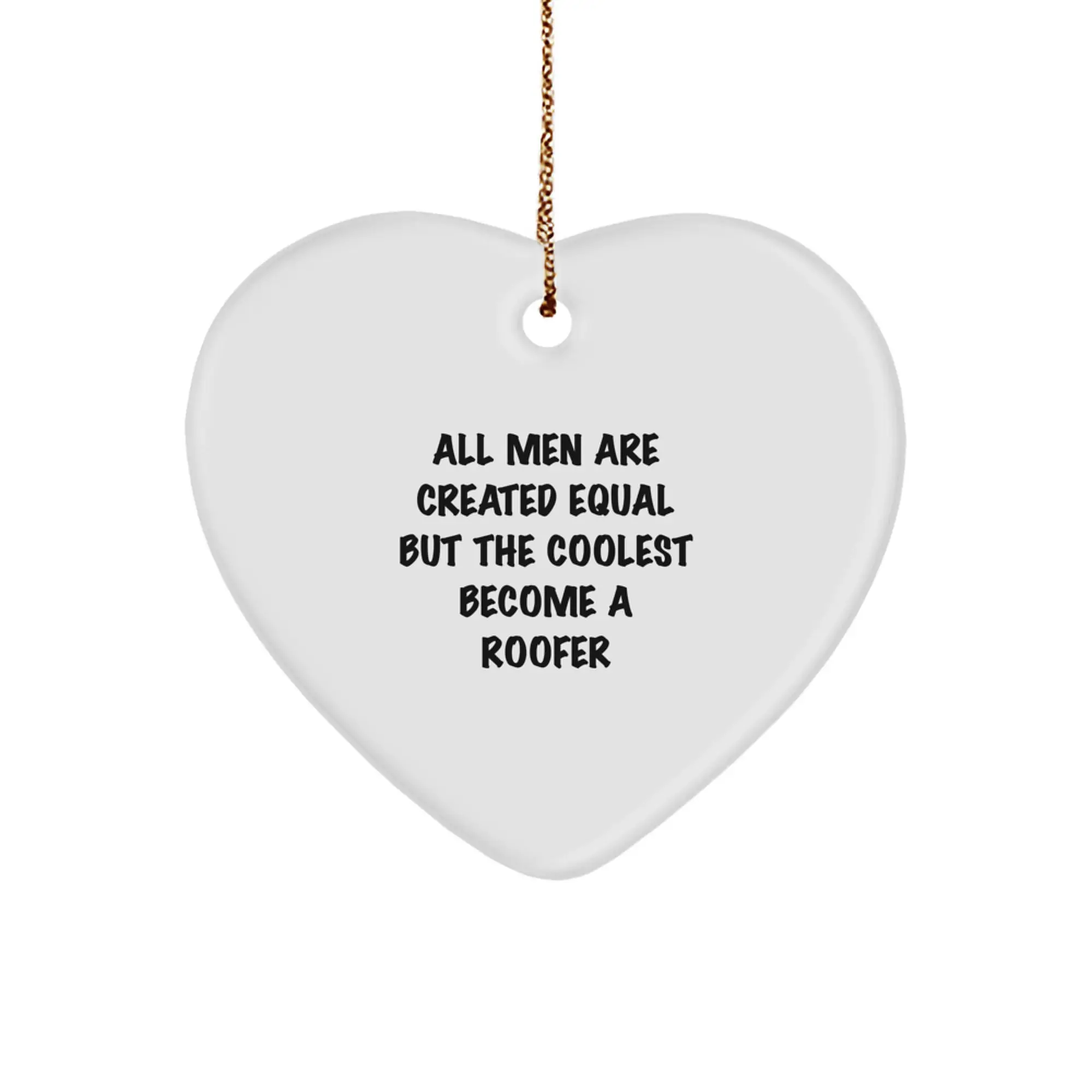 Christmas Gift for Her Roofer Heart Ornament Present - Image 1