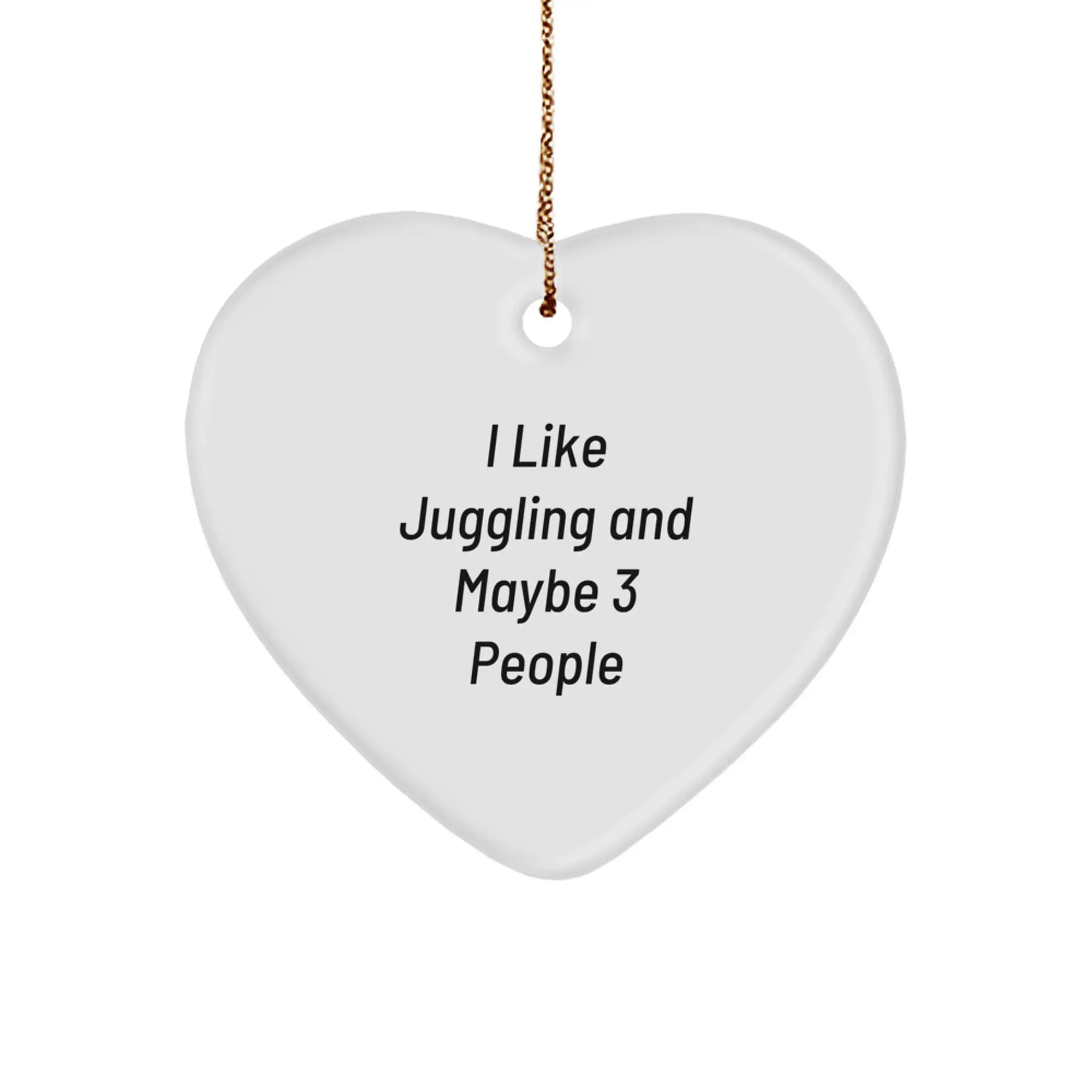 Funny Juggling Heart Ornament Gifts from Men to Friends for Christmas Unique Ideas - Image 1