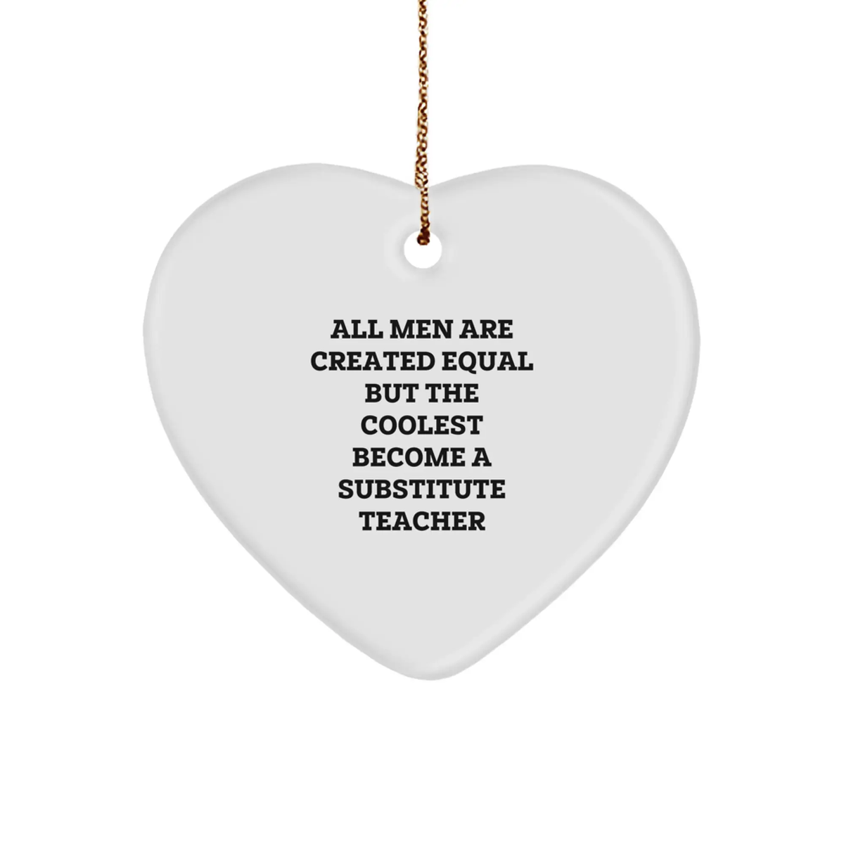 Witty Substitute Teacher Christmas Ornament Gift for Friends - Image 1