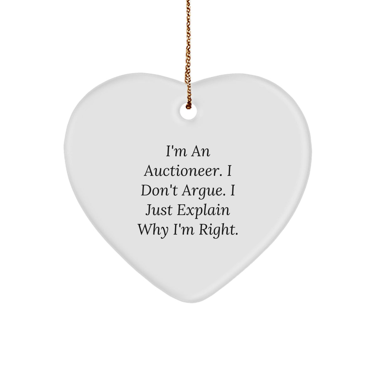 Auctioneer Christmas Ornament Gift A Favorite, Assertive Saying for Kids - Image 1