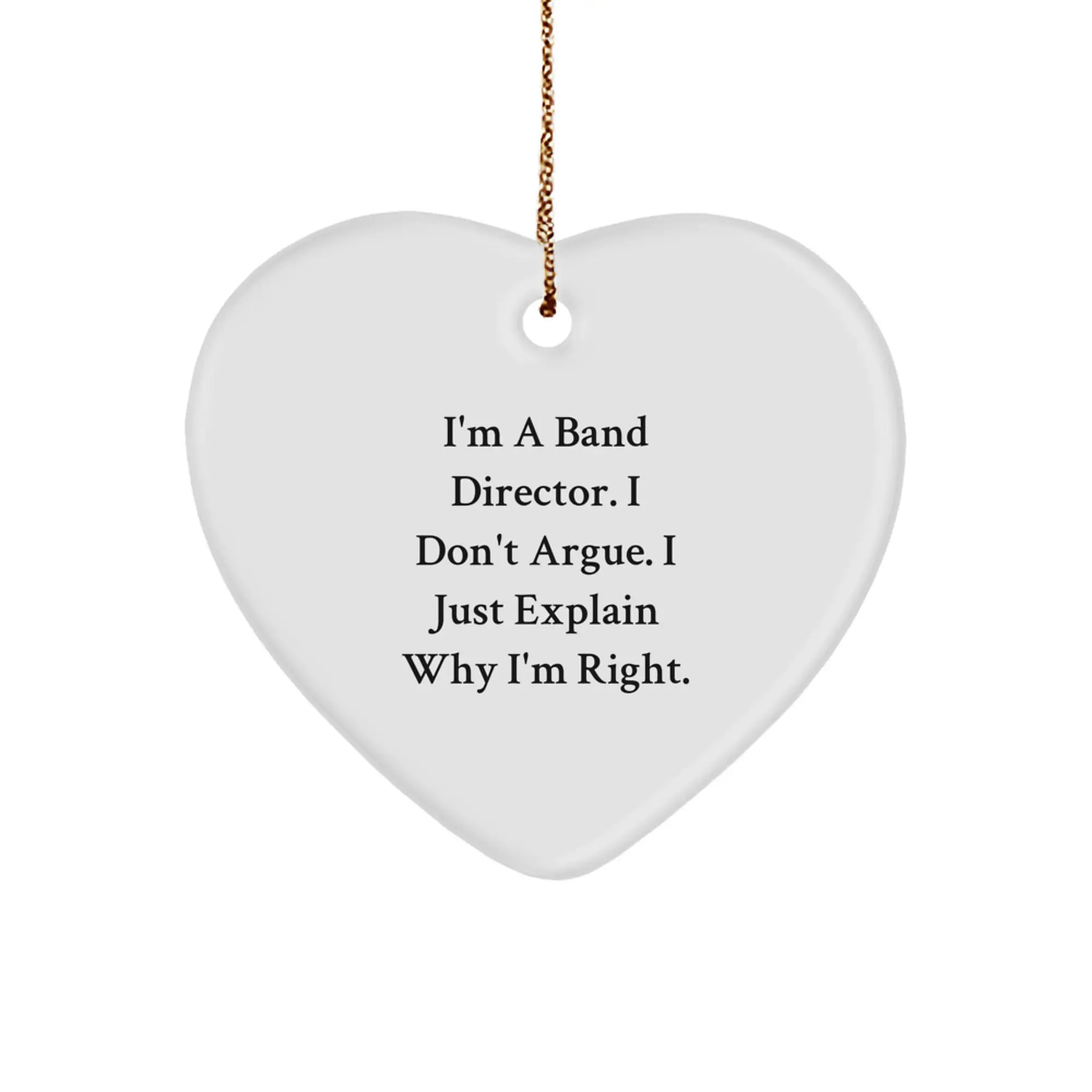 Funny Band Director Christmas Heart Ornament Gifts from Friends for Men Unique - Image 1