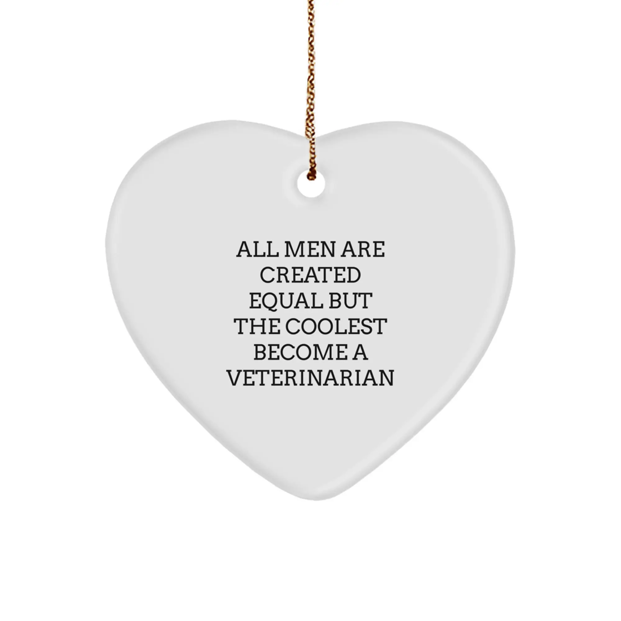Veterinarian Favorite Heart Ornament for Kids Christmas Gift - Image 1