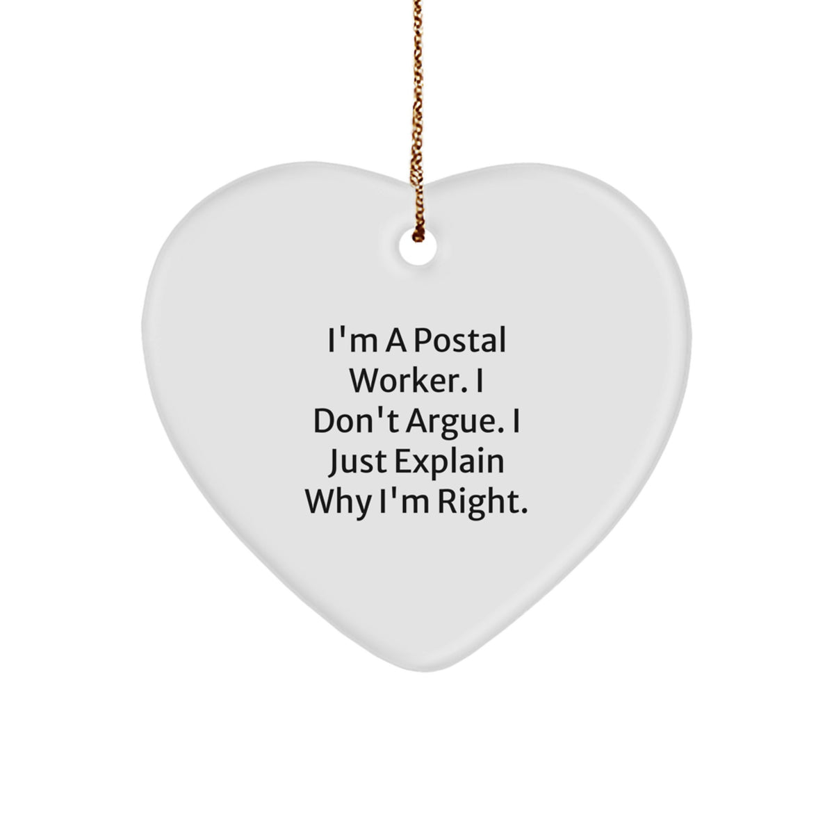 Postal Worker Christmas Ornament Gift Favorite Funny Saying for Kids - Image 1