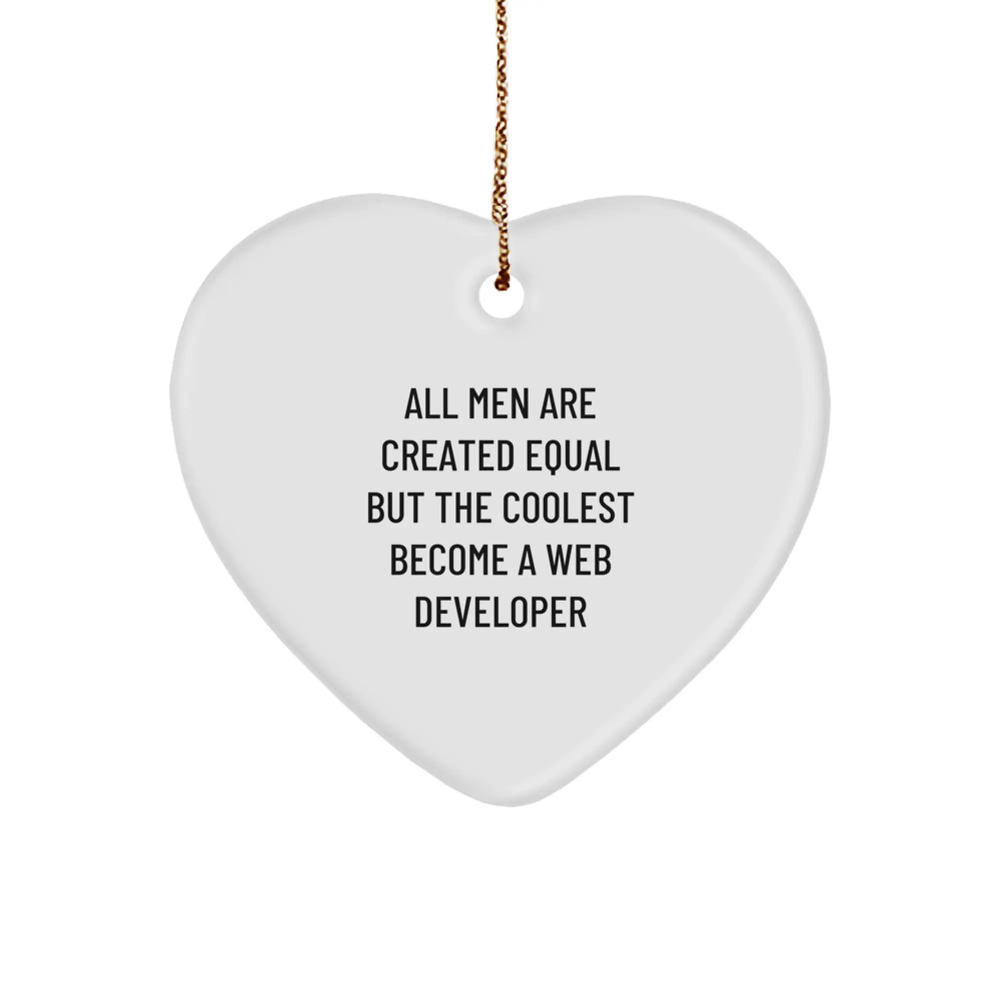 Funny Web Developer Heart Ornament Gifts from Men for Coworkers This Christmas - Image 1
