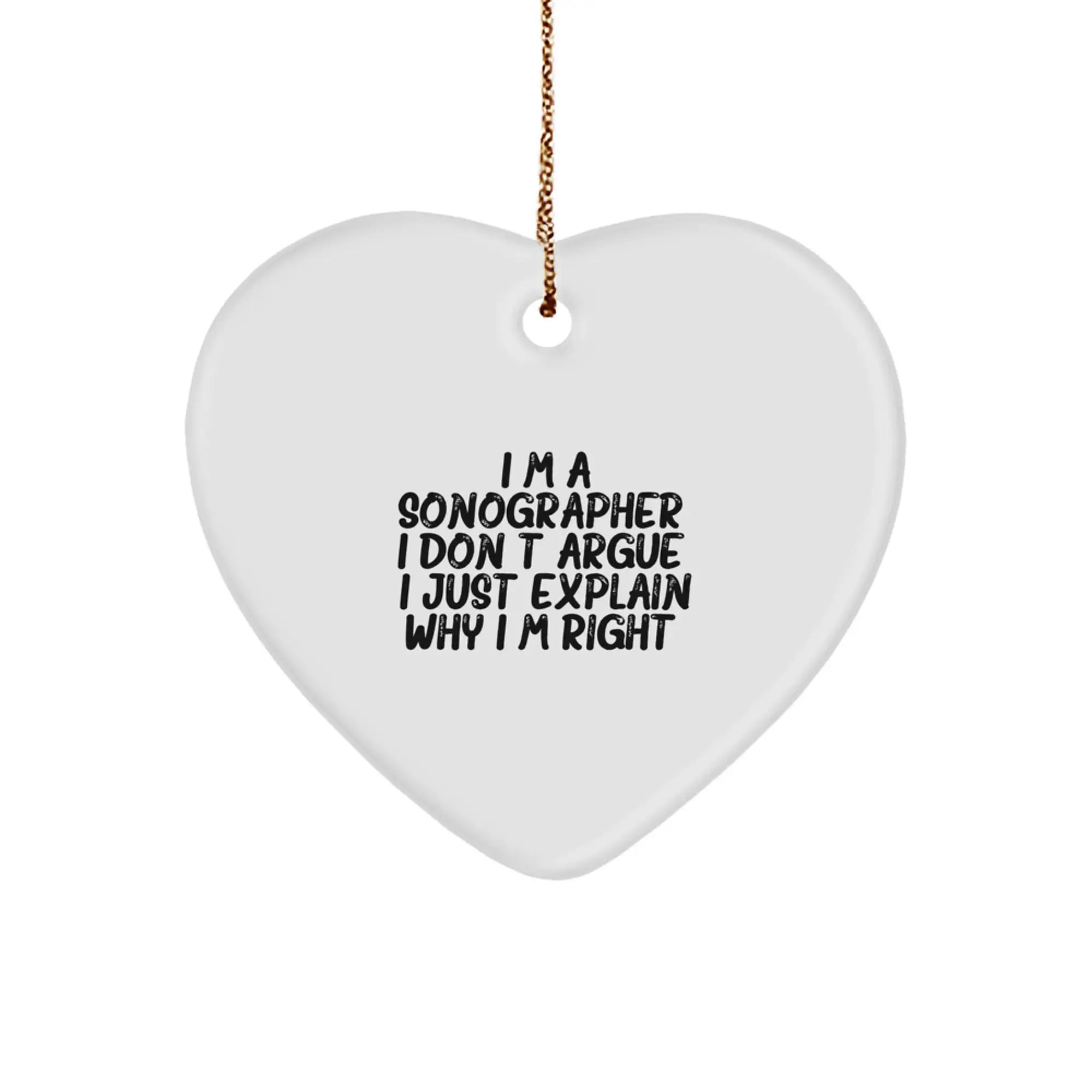 Sonographer Keepsake Christmas Ornament for Him Gift - Image 1