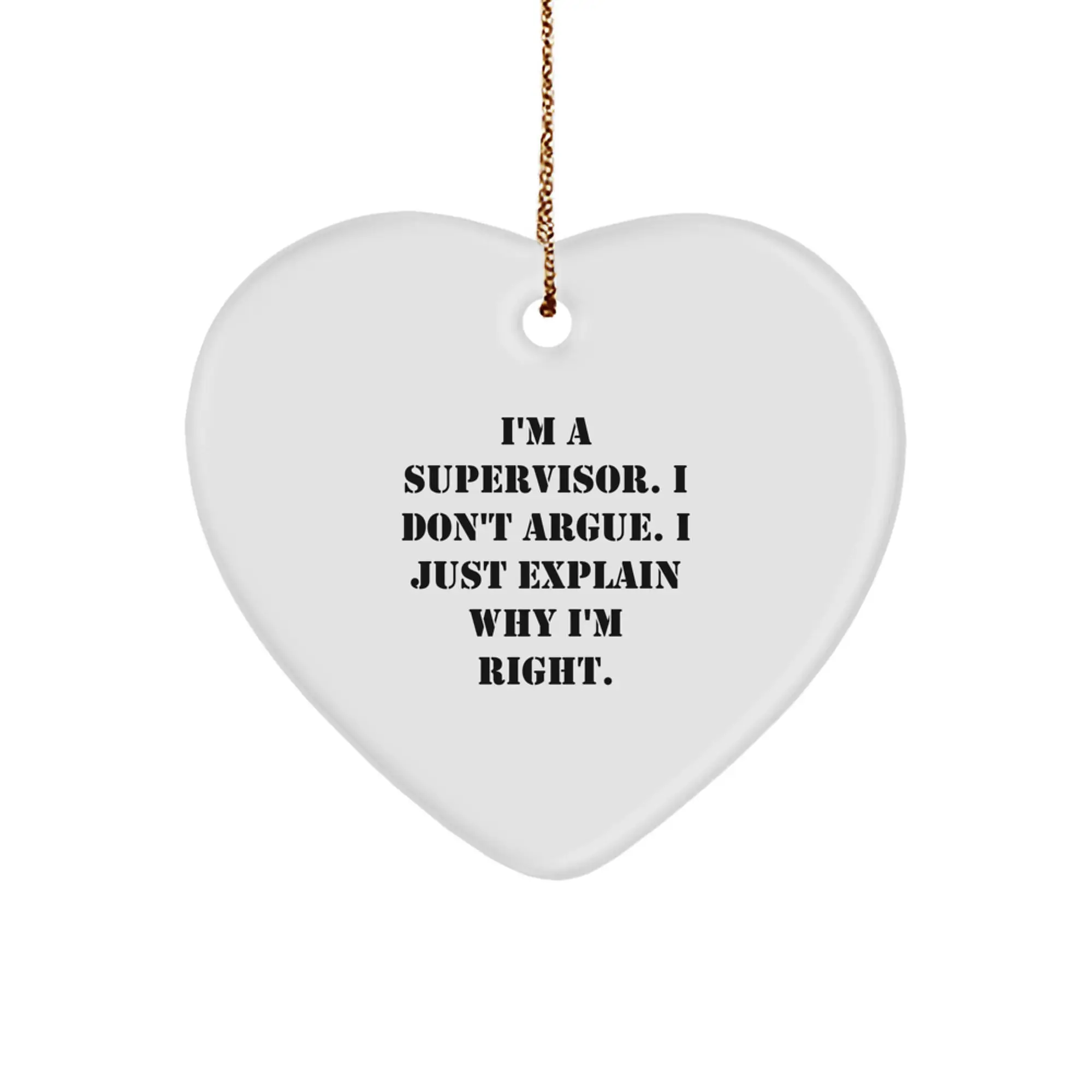Witty Supervisor Christmas Ornament Memento for Roommates Gift - Image 1
