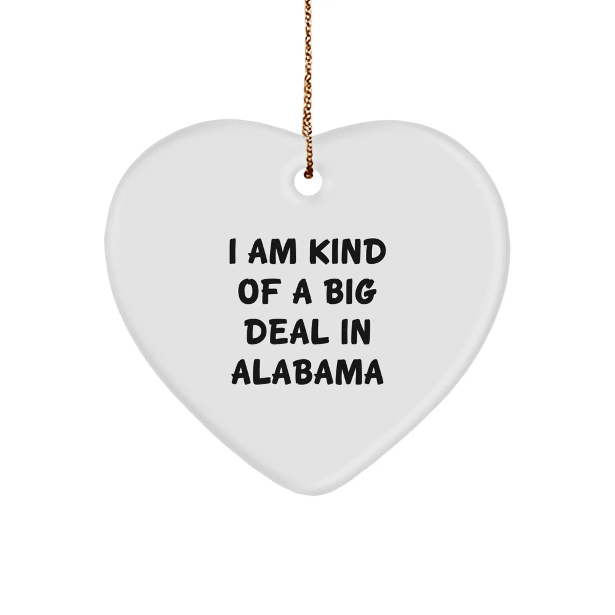 Alabama Heart Ornament Keepsake for Him Surprise Christmas Gift - Image 1