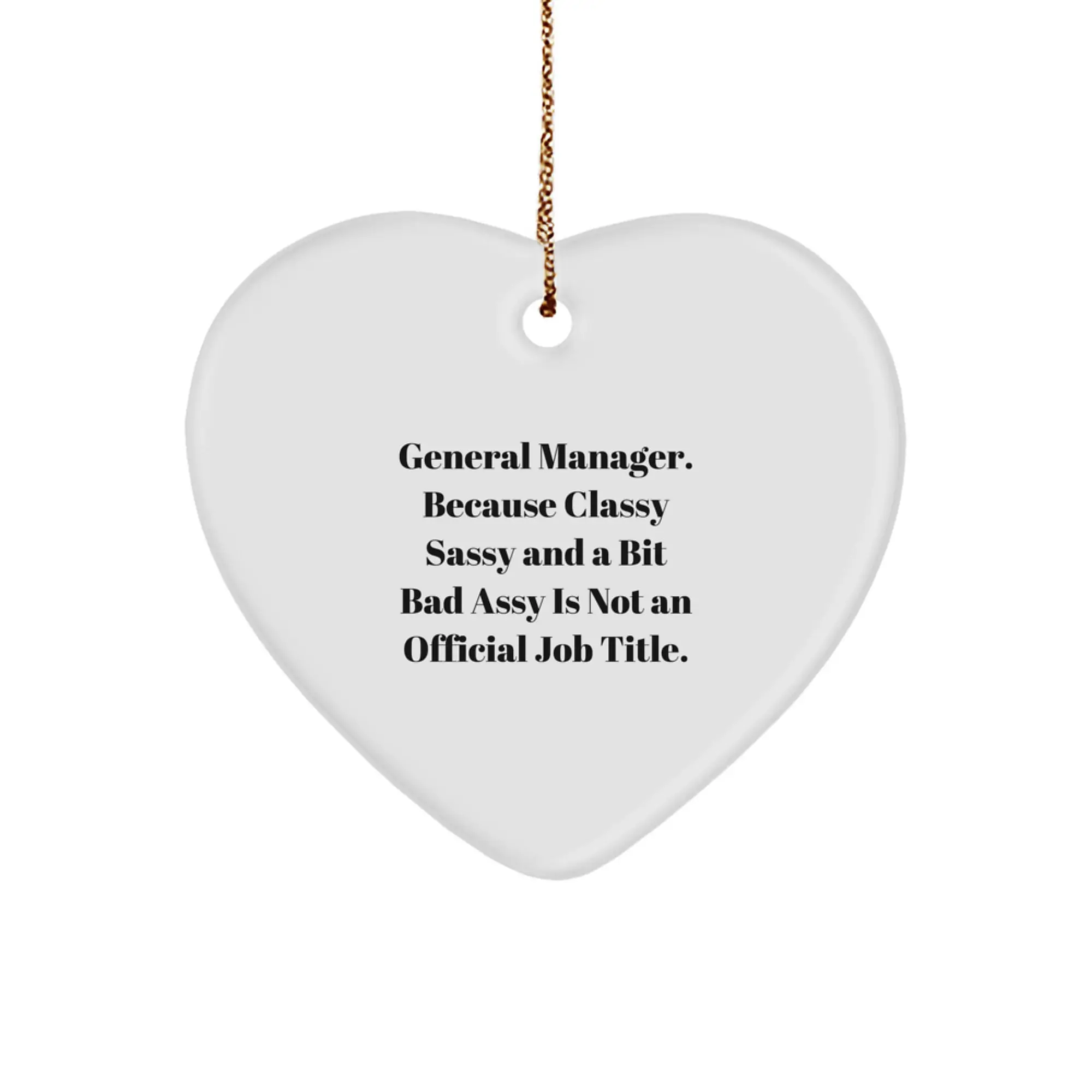 General Manager Heart Ornament Christmas Gift for Coworkers Idea - Image 1