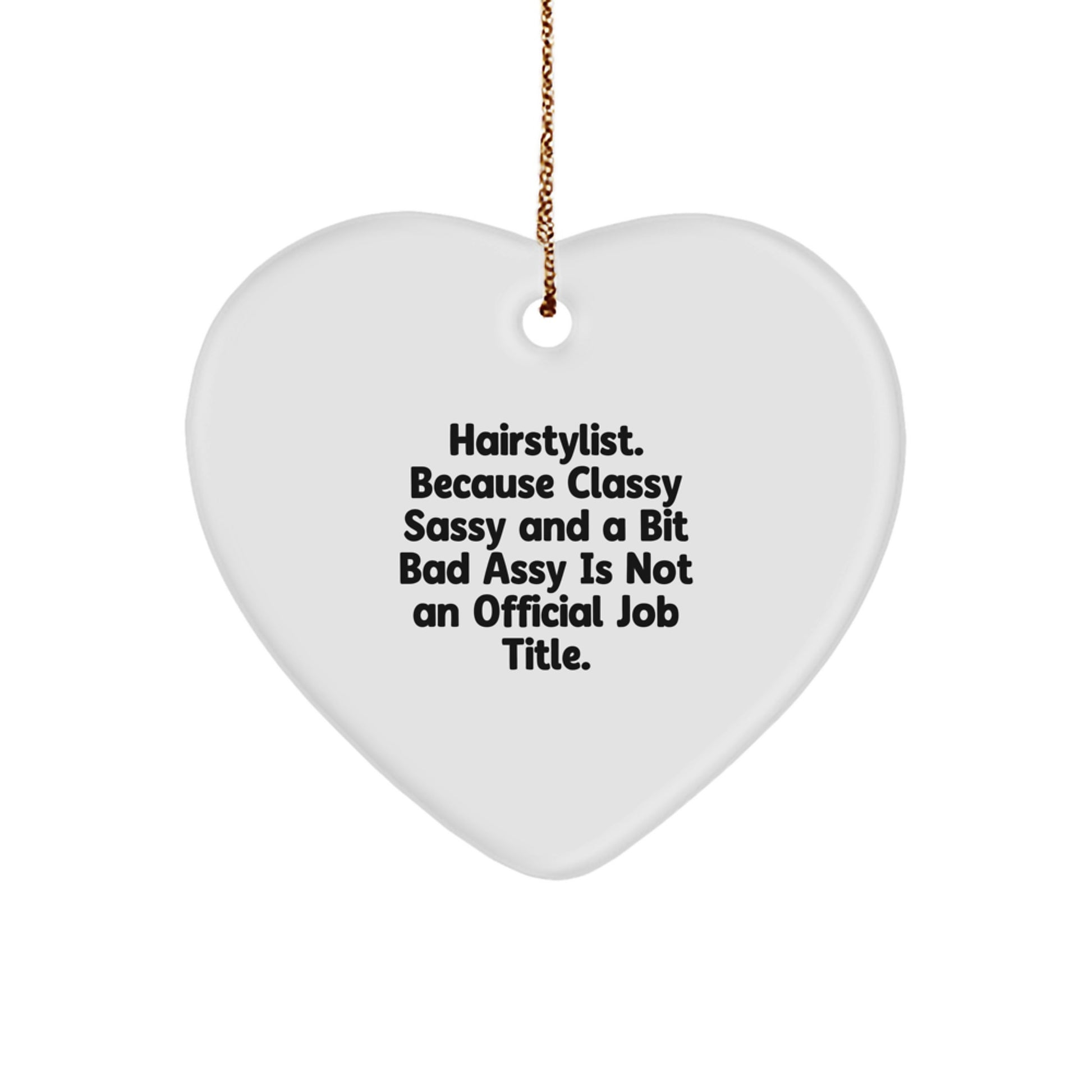 Funny Hairstylist Heart Ornament Gifts from Men to Hairstylist Friends and Family for Christmas Unique Gifts - Image 1