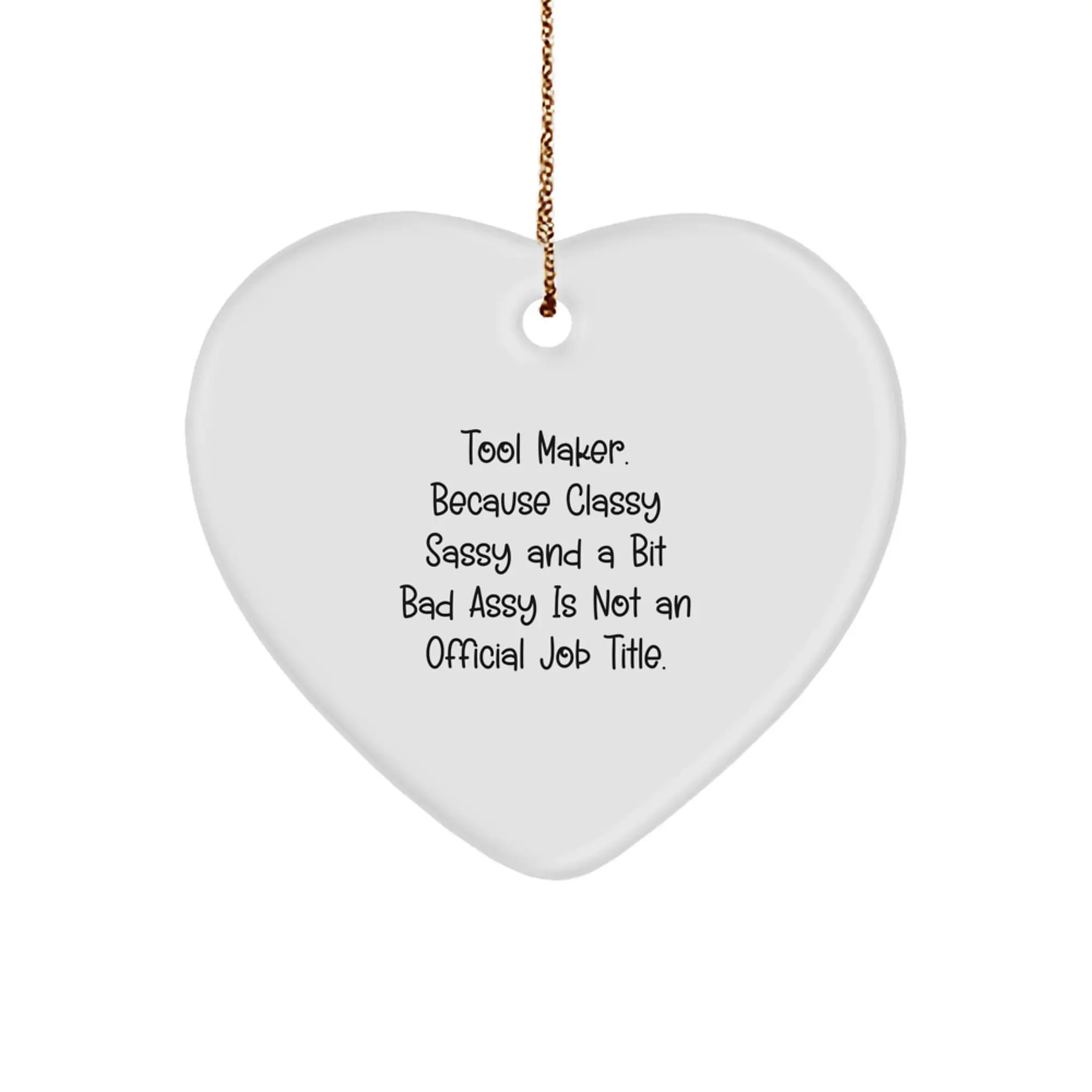 Christmas Gift for Her Tool Maker Heart Ornament Present - Image 1