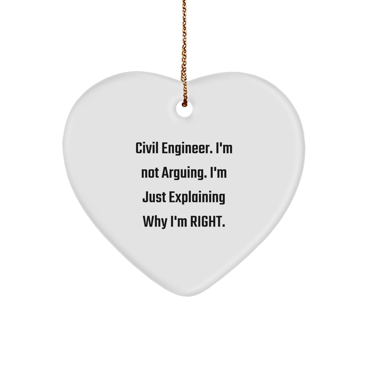 Favorite Civil Engineer Christmas Ornament Gift for Kids - I'm Not - Image 1
