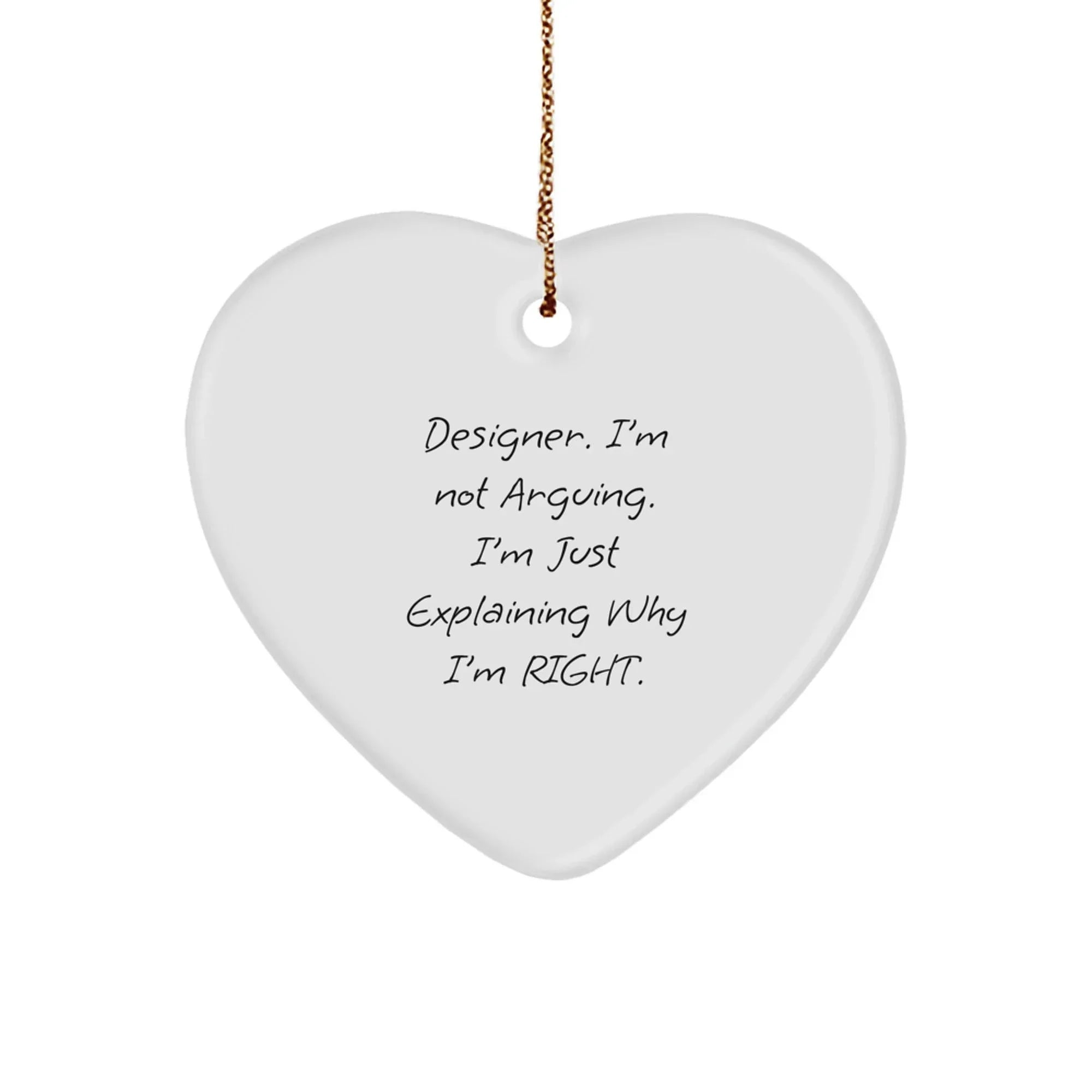 Funny Designer Gifts for Him, Unique Heart Ornament from Friends, Christmas Decor