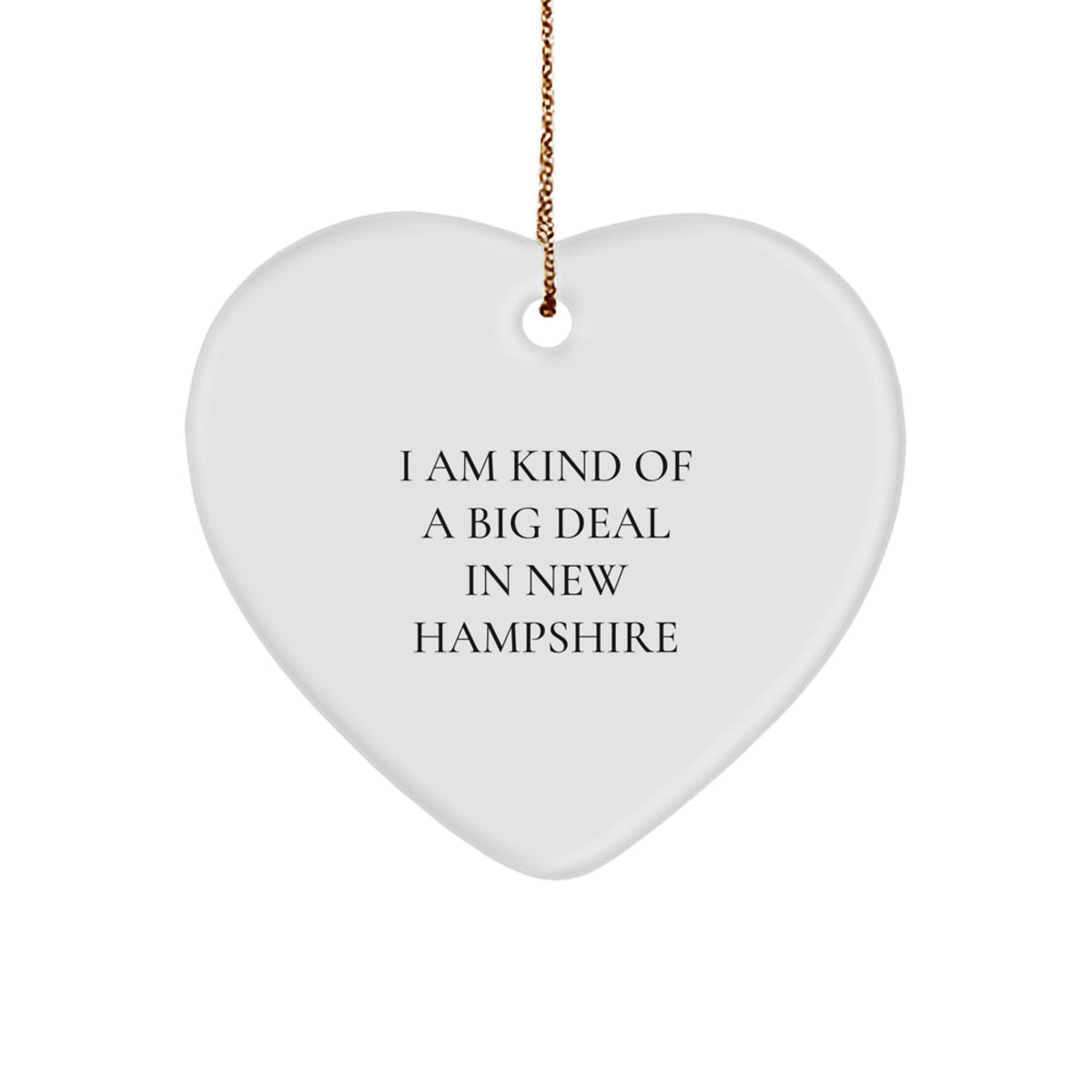 New Hampshire Christmas Ornament Gift A Favorite, Funny Quote for Kids - Image 1