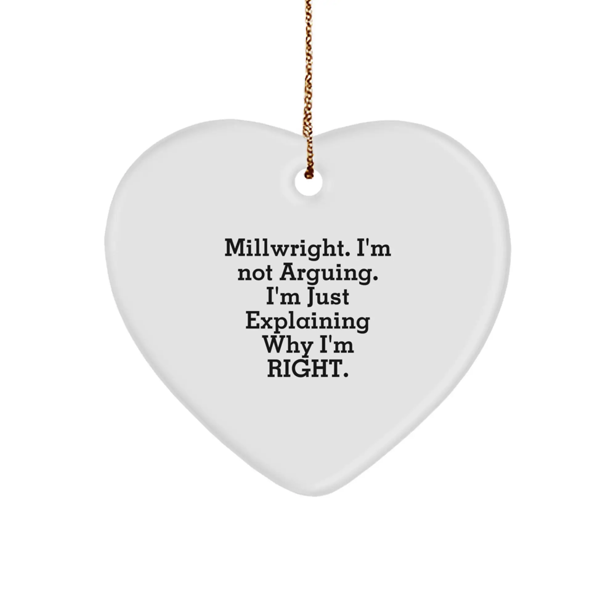 Millwright Keepsake Christmas Ornament for Him Gift - Image 1