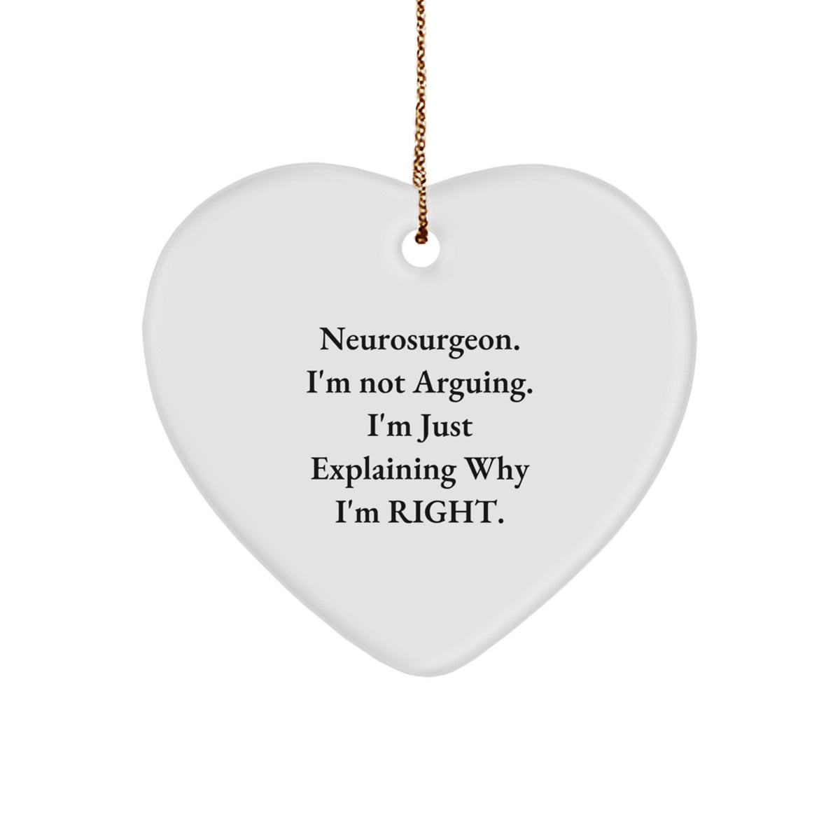 Neurosurgeon Christmas Ornament Gift - Treasure for Family - Heart - Image 1