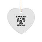 New Mexico Heart Ornament, Funny Quote Gifts from Friends to Family, Unique Christmas Decorations for Women Men Kids - Image 1