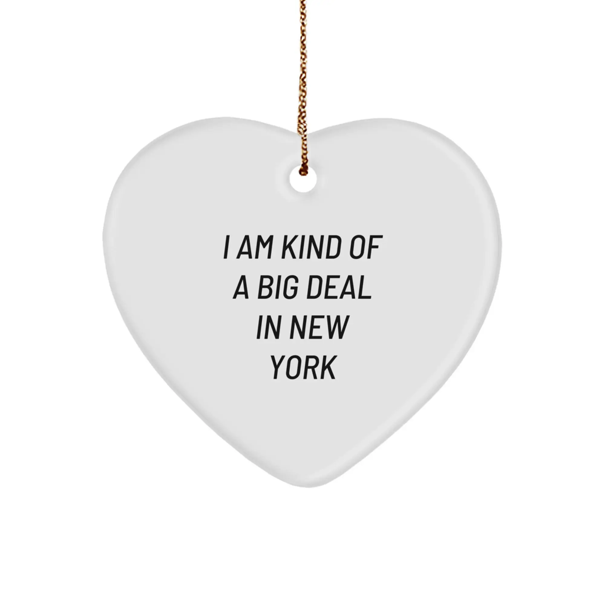 New York Heart Christmas Ornament Surprise Gift for Family - Image 1