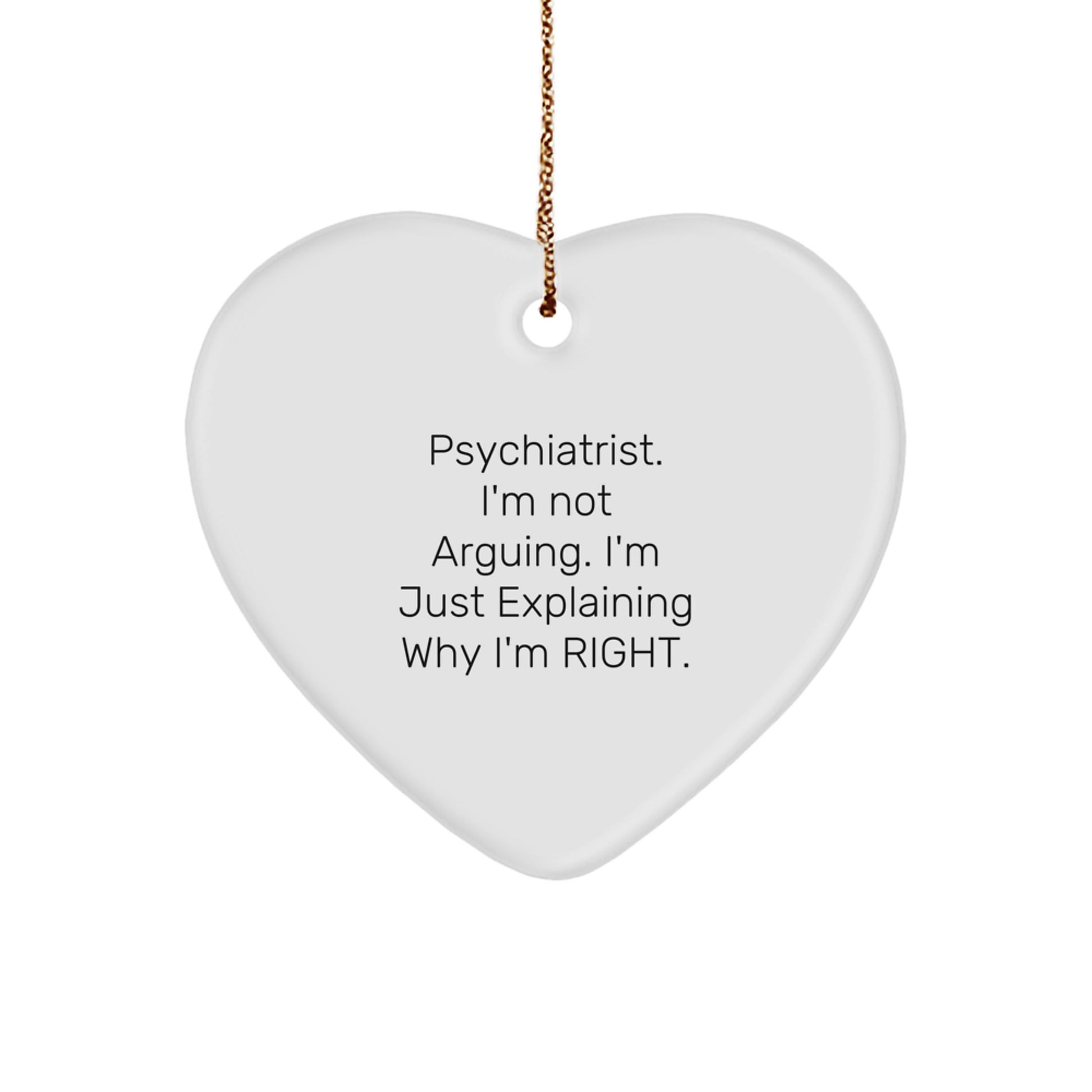 Gifts from Friends and Family for Psychiatrist Men and Women - Funny Heart Ornament for Christmas Unique Gifts - Image 1