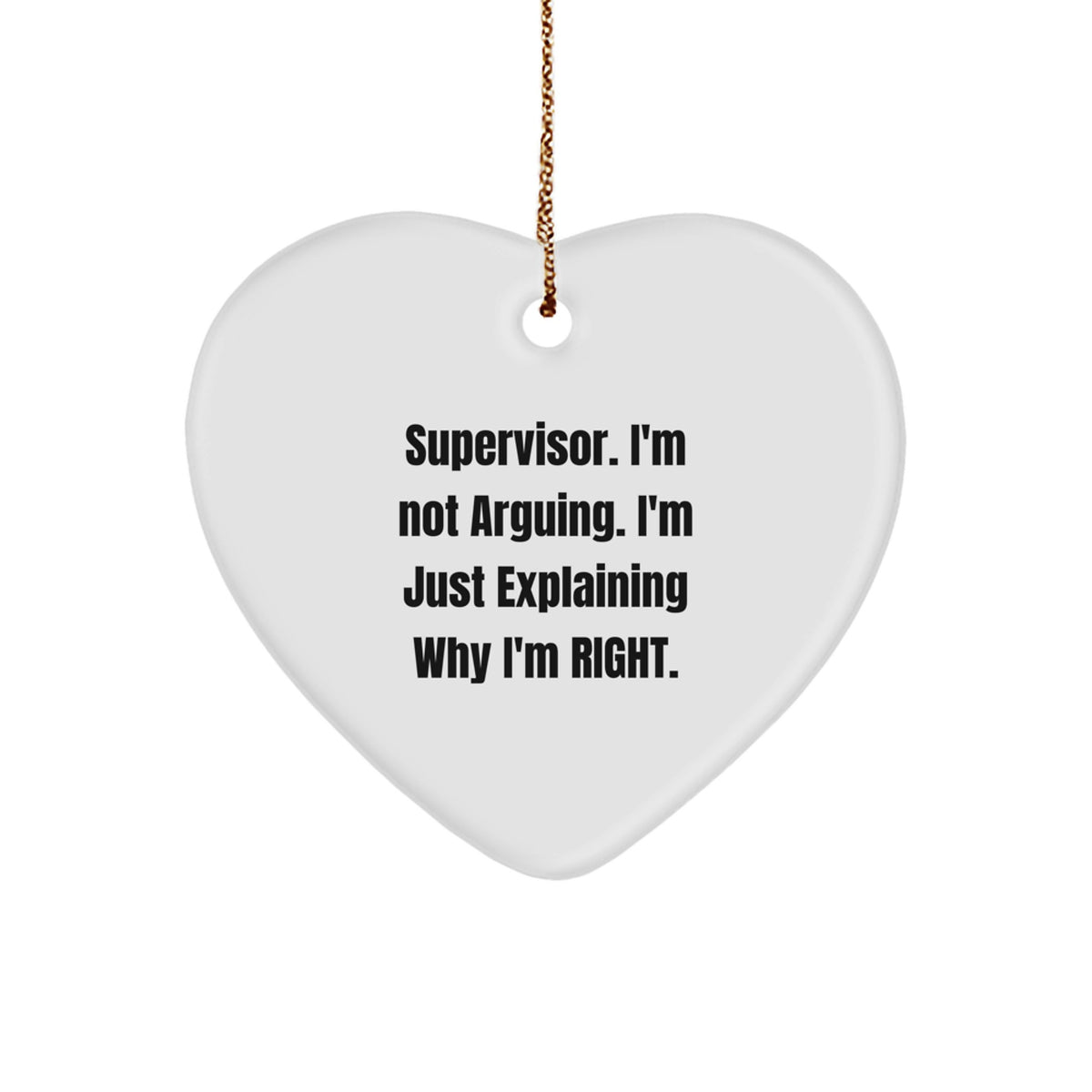 Supervisor Heart Ornament Collectible Gift for Neighbors – Christmas - Image 1