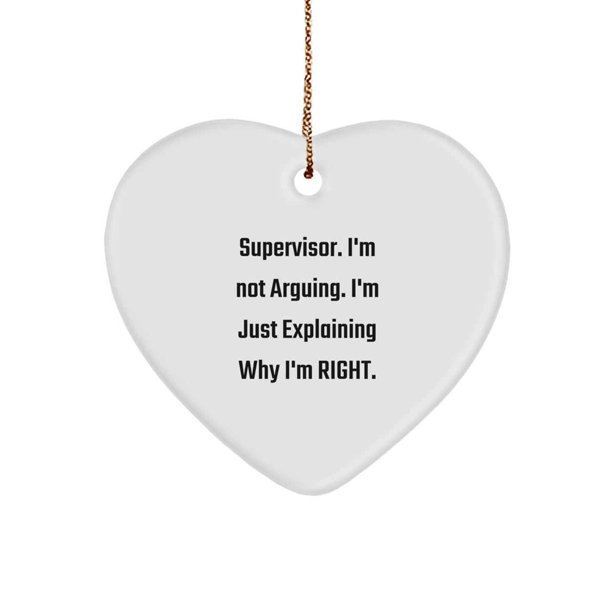 Supervisor for Family Treasure Christmas Unique Gift Heart Ornament - Image 1