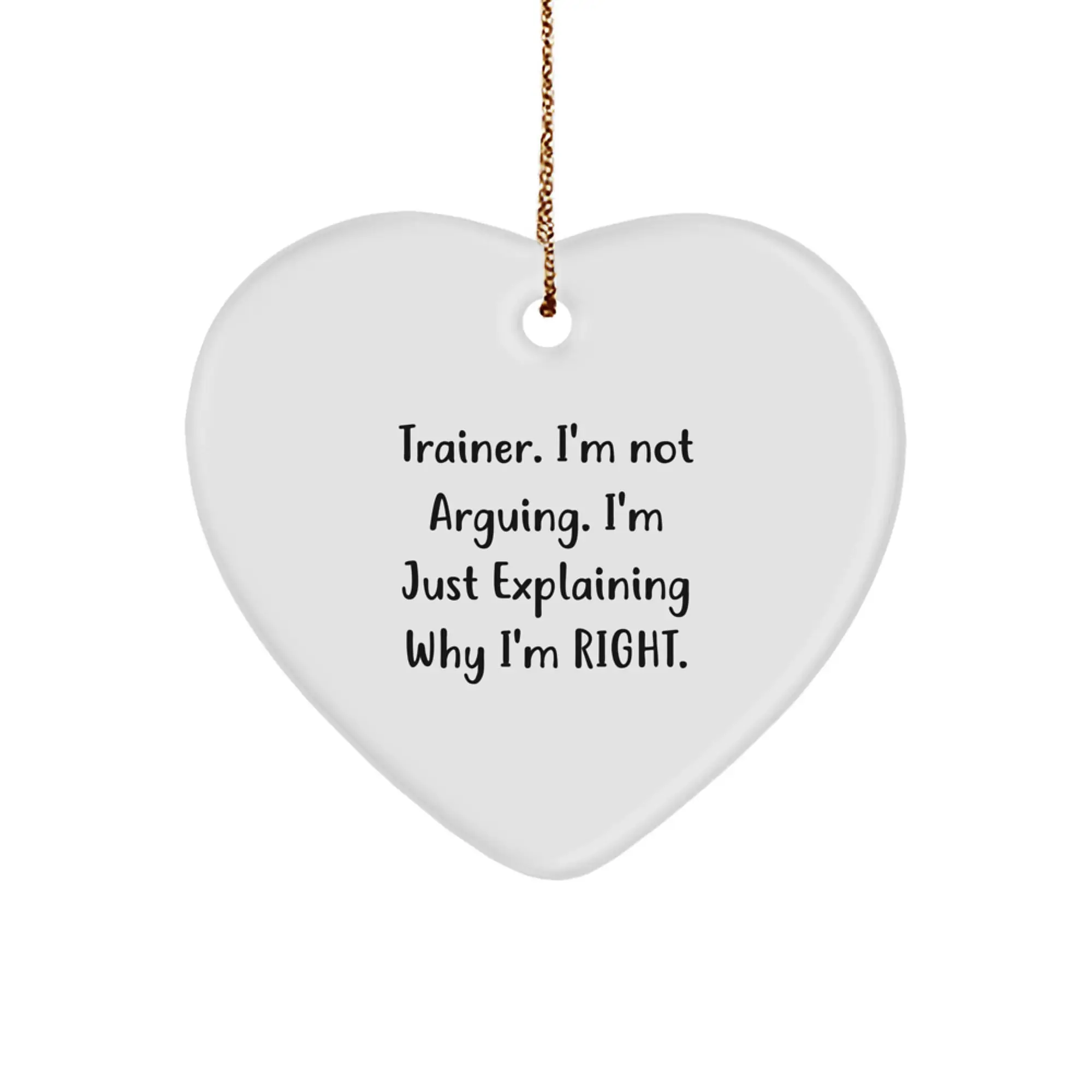 Christmas Gift Trainer Heart Ornament for Her Present - Image 1