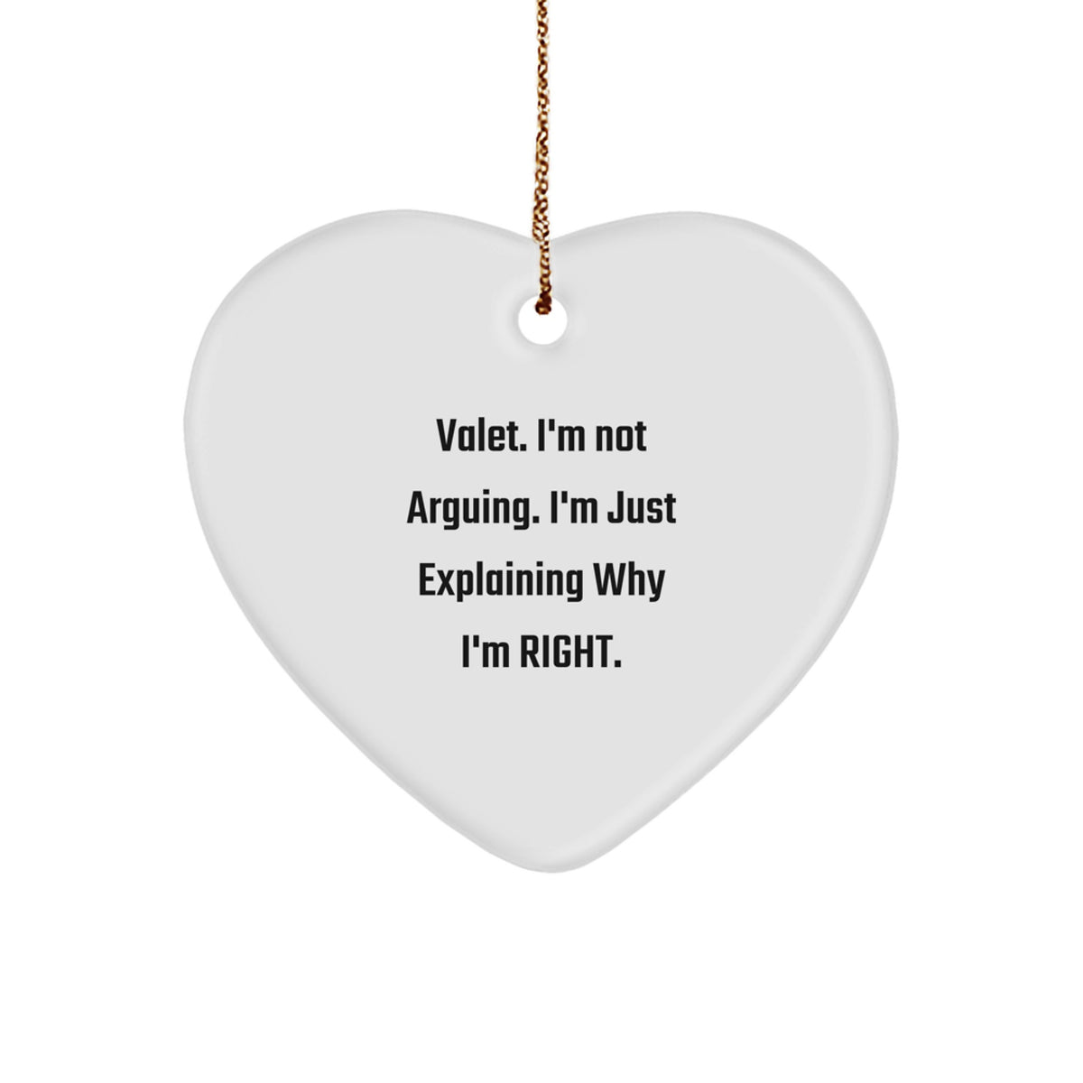 Valet Christmas Ornament Gift for Family - A Treasure, Righteous Holiday - Image 1