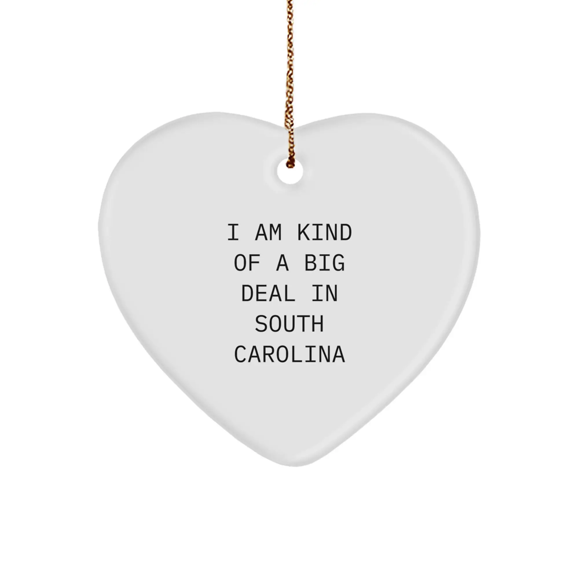 South Carolina Keepsake Heart Christmas Ornament for Him Gift - Image 1