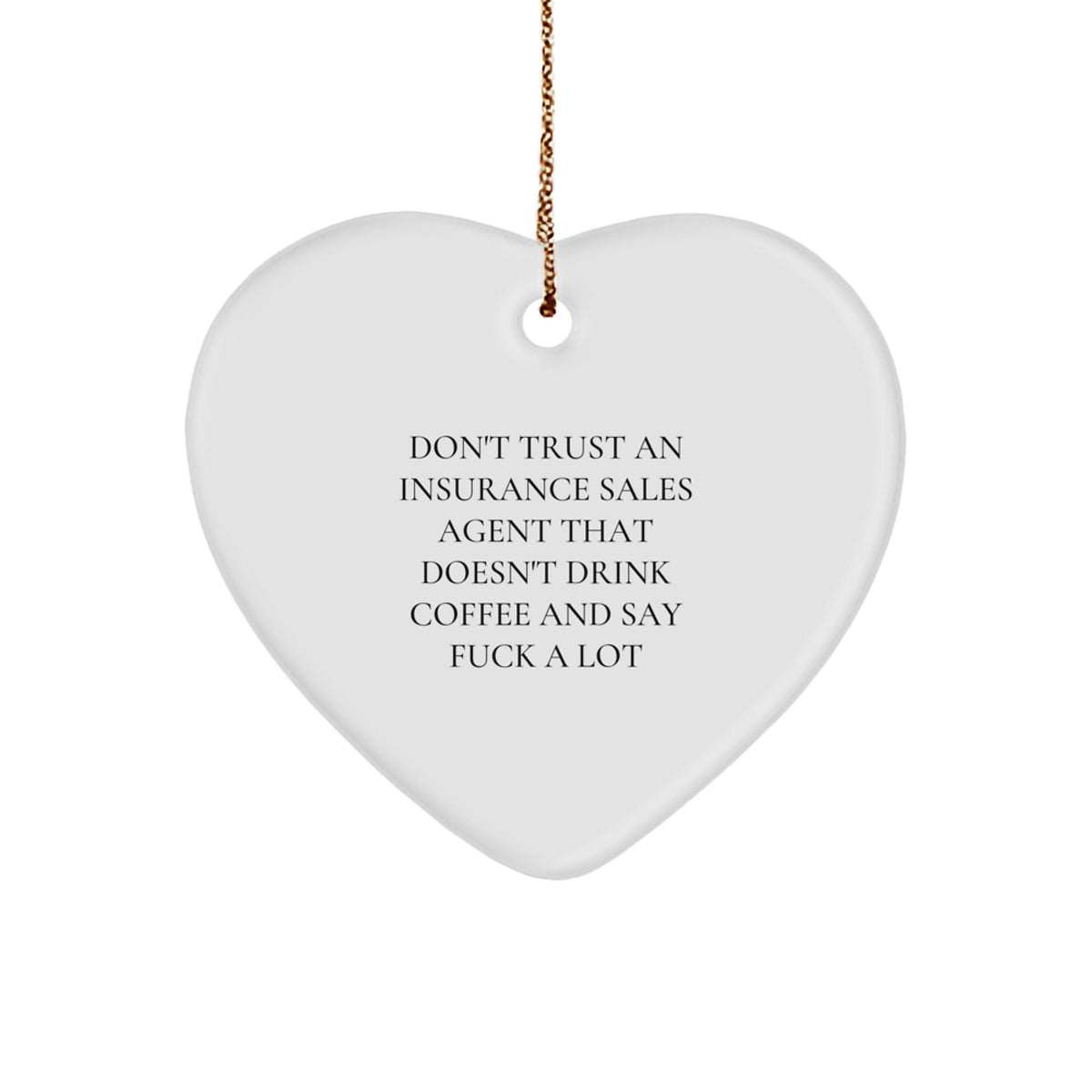 Heart Christmas Ornament Gift for Family - Insurance Sales Agent - Image 1