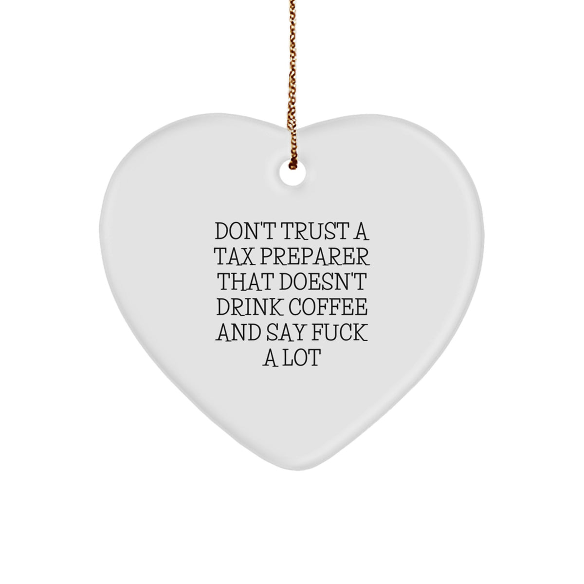 Tax Preparer Keepsake Christmas Ornament for Him Coffee Lover Gift - Image 1