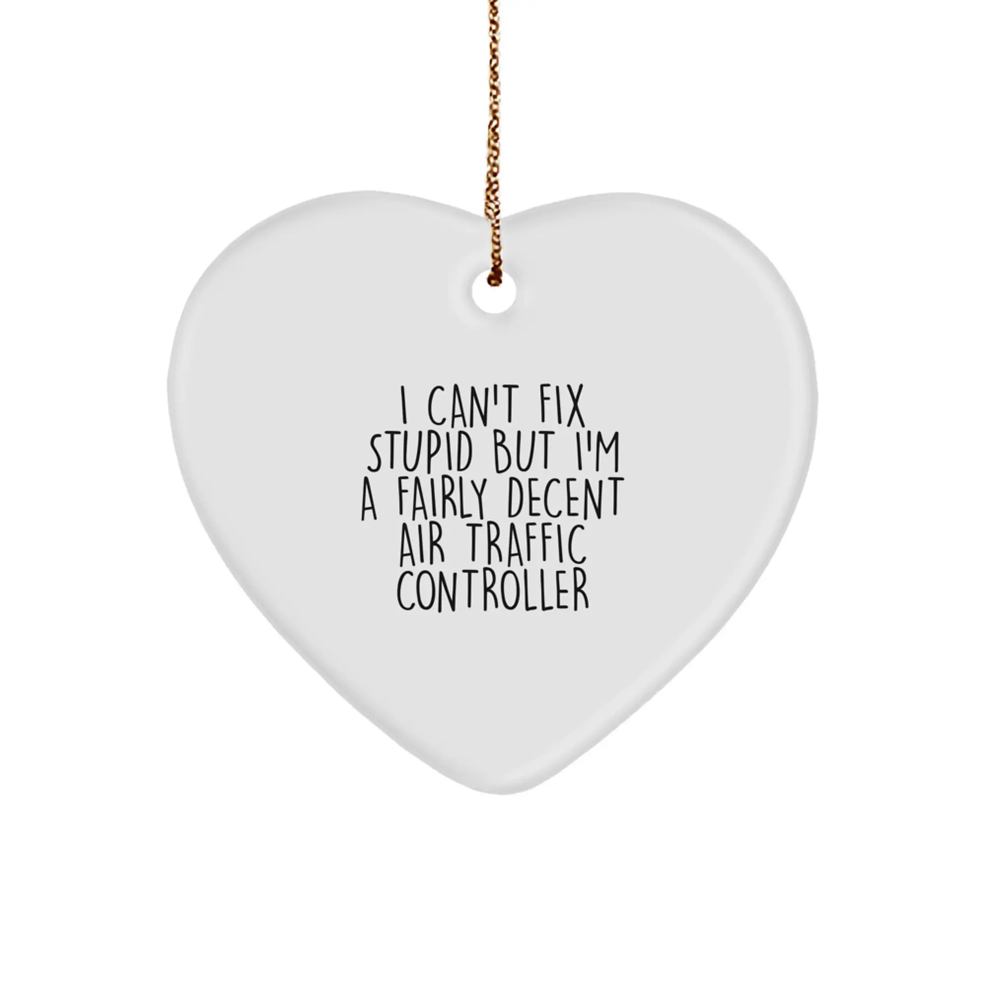 Funny Air Traffic Controller Gifts for Men, Air Traffic Controller Heart Ornament, Christmas Unique Gifts from Friends to Air Traffic Controller - Image 1