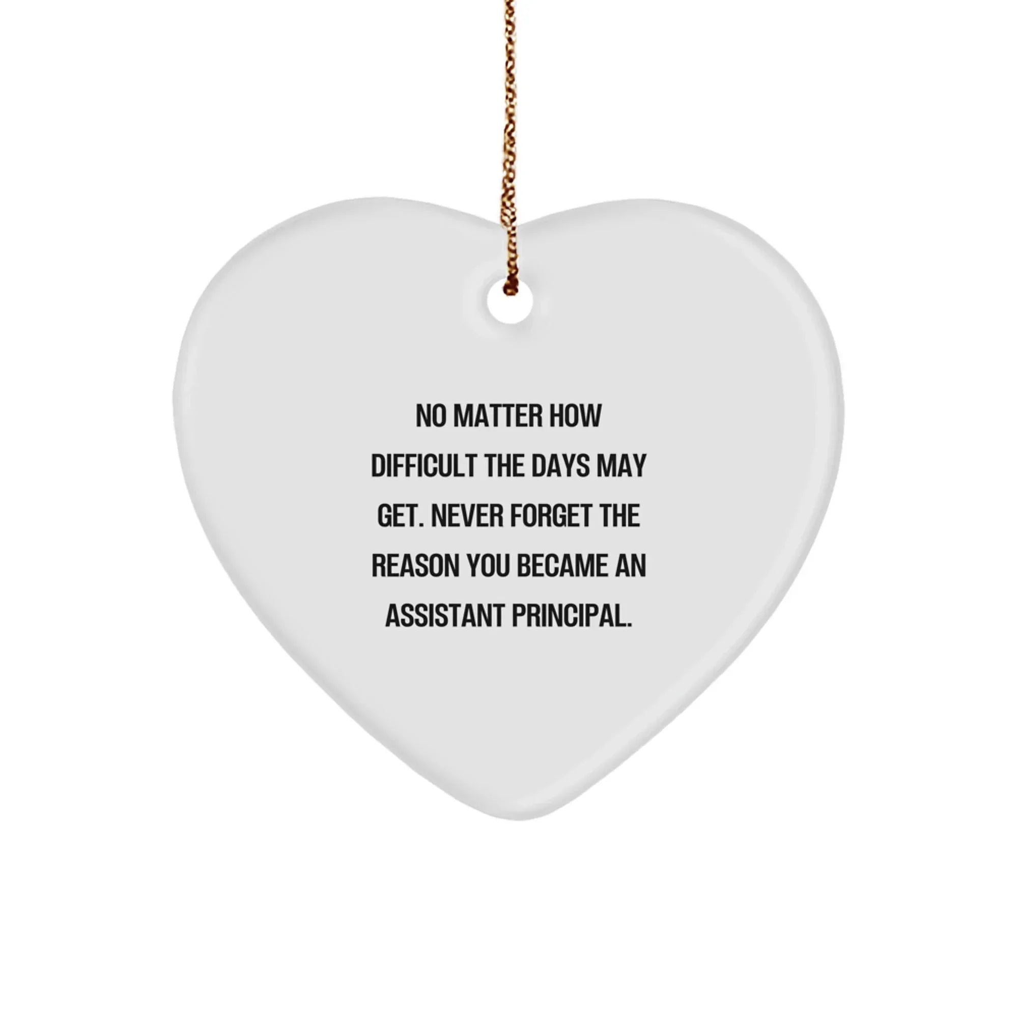 Funny 'No Matter How Difficult The Days May Get. Never Forget The Reason You Became An Assistant Principal.' Assistant Principal Gifts from Men for Christmas Unique Gifts
