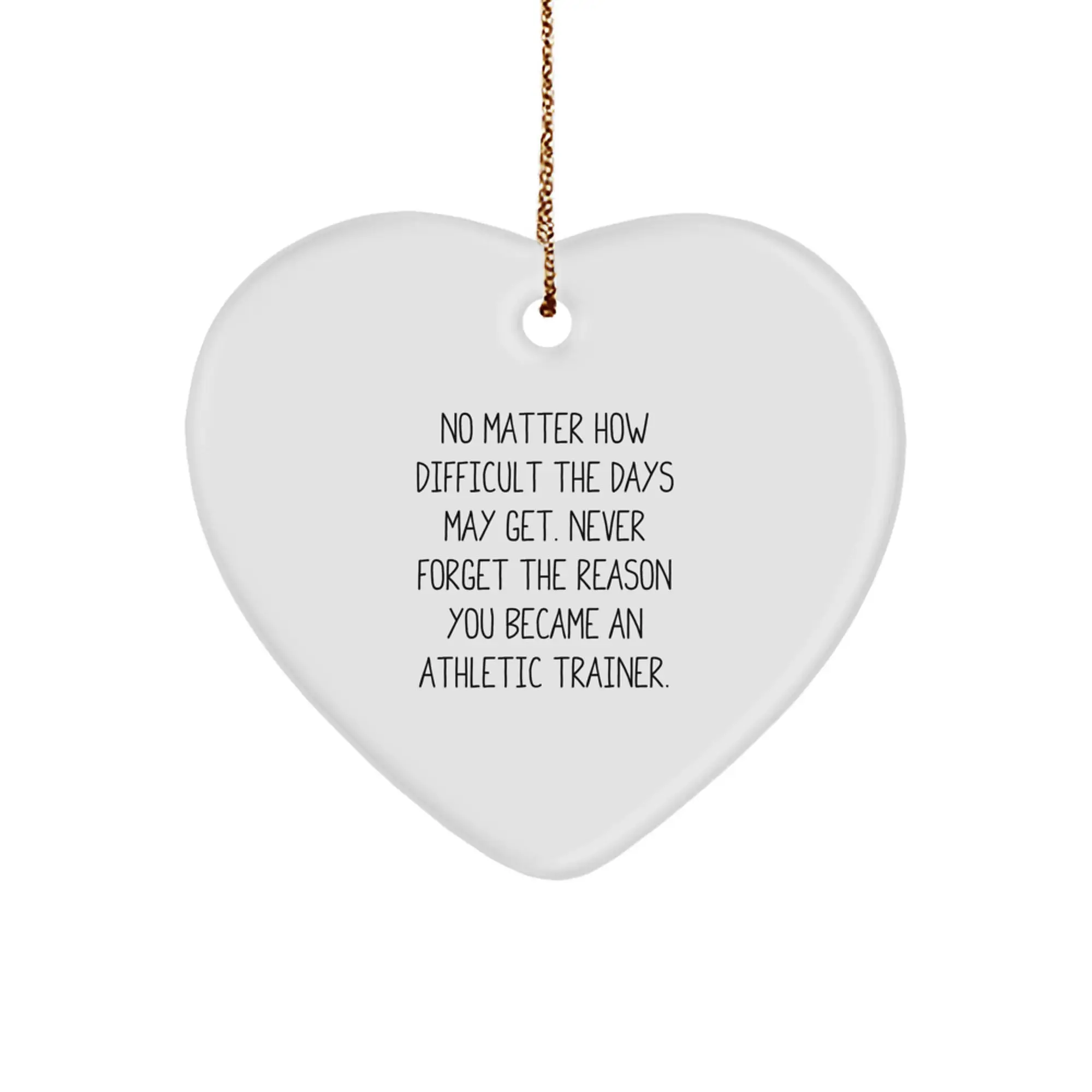 Inspirational Athletic Trainer Heart Ornament Gifts from Friends, Funny Quote for Athletic Trainer Men, Unique Christmas Unique Gifts for Her - Image 1