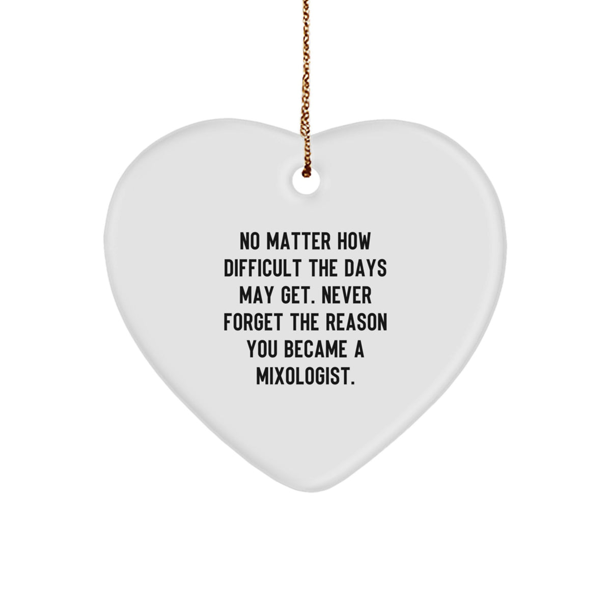 Mixologist Christmas Ornament Gift for Family Surprise Heart Keepsake - Image 1