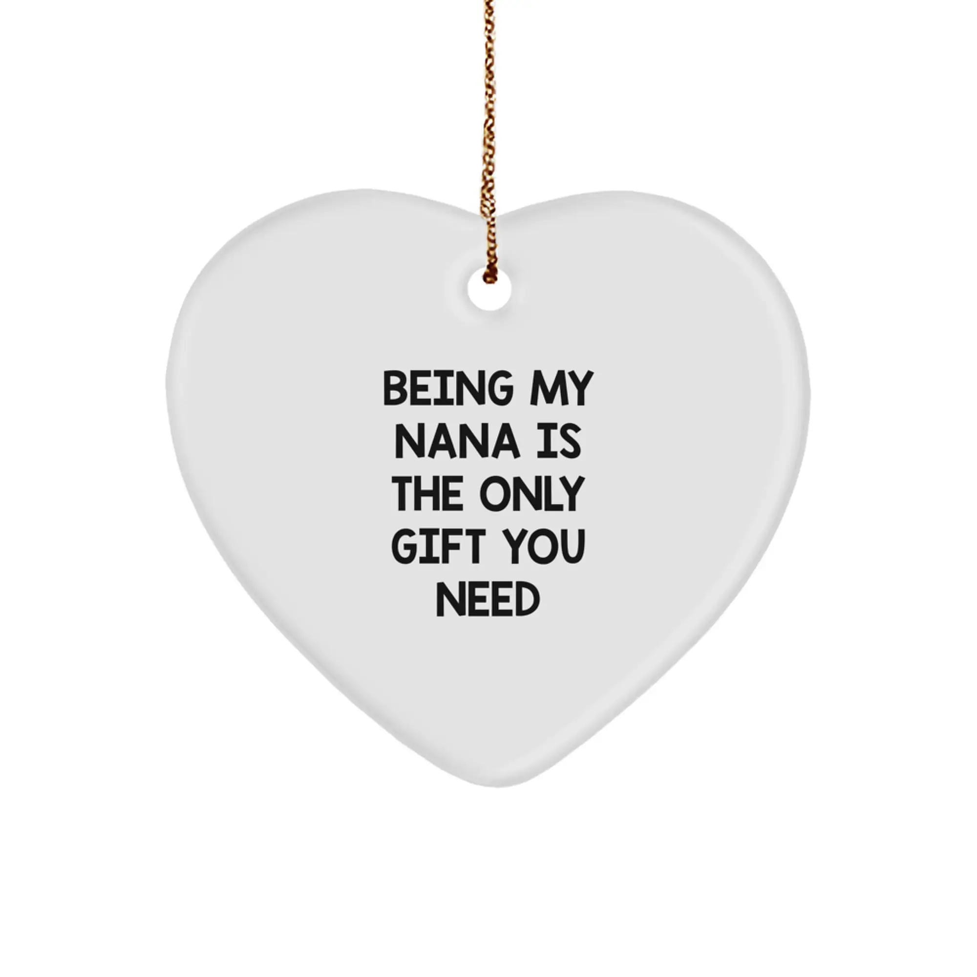 Funny Nana Gifts, Heart Ornament, Unique Christmas Unique Gifts from Family, Gifts for Nana - Image 1