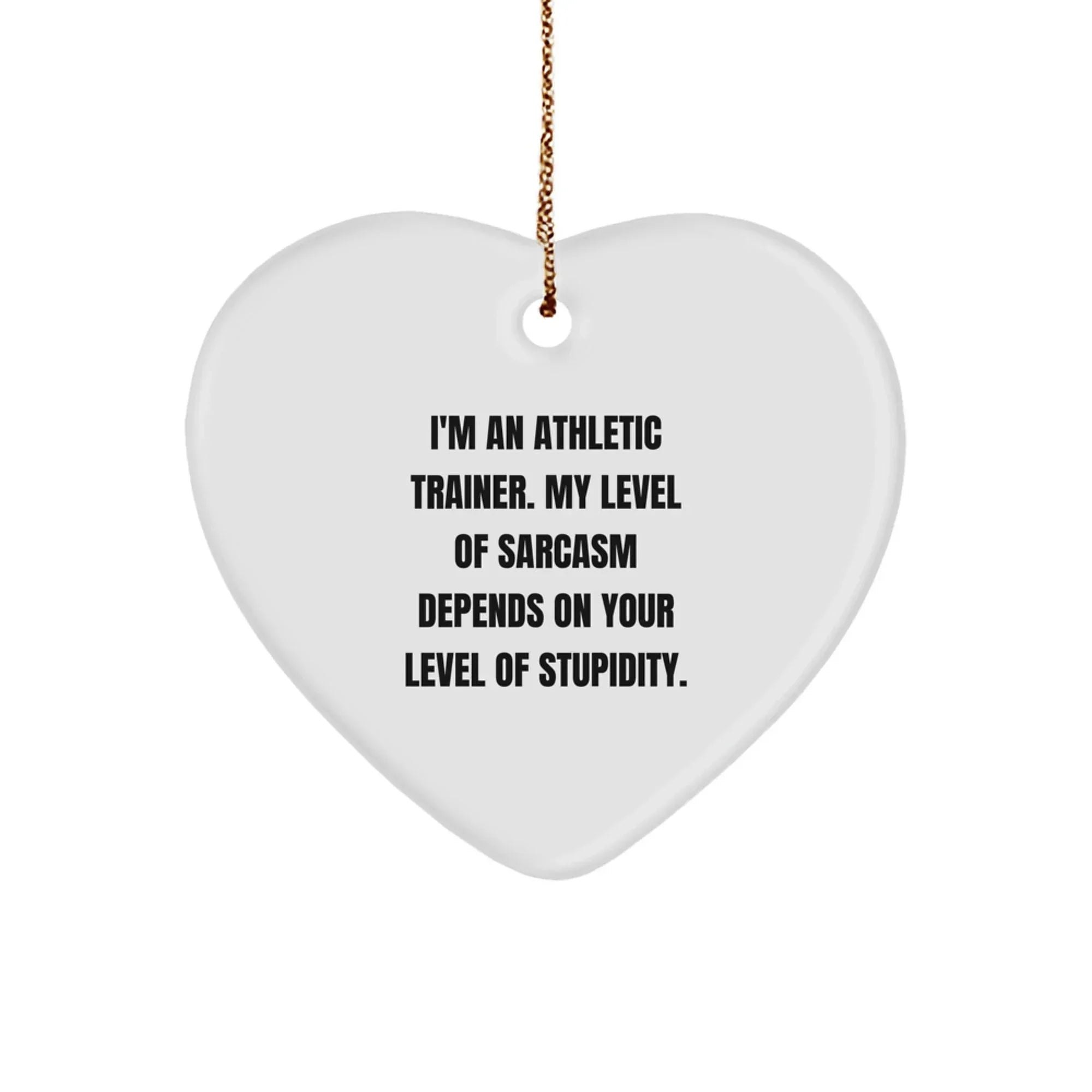 Funny Athletic Trainer Gifts from Friends, Heart Ornament with Encouragement Quote, Christmas Unique Gifts for Athletic Trainers