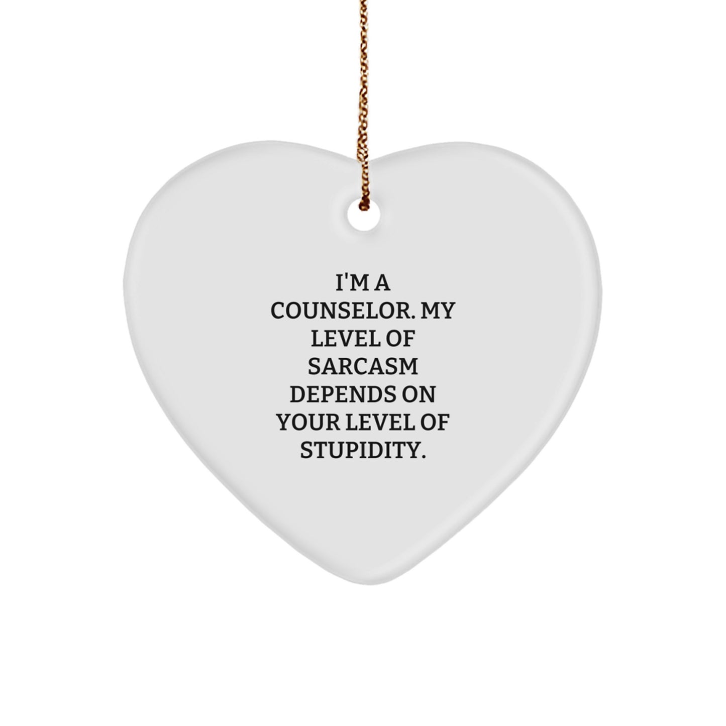 Funny Counselor Heart Ornament Gifts from Friends to Counselor for Christmas Unique Decorations - Image 1