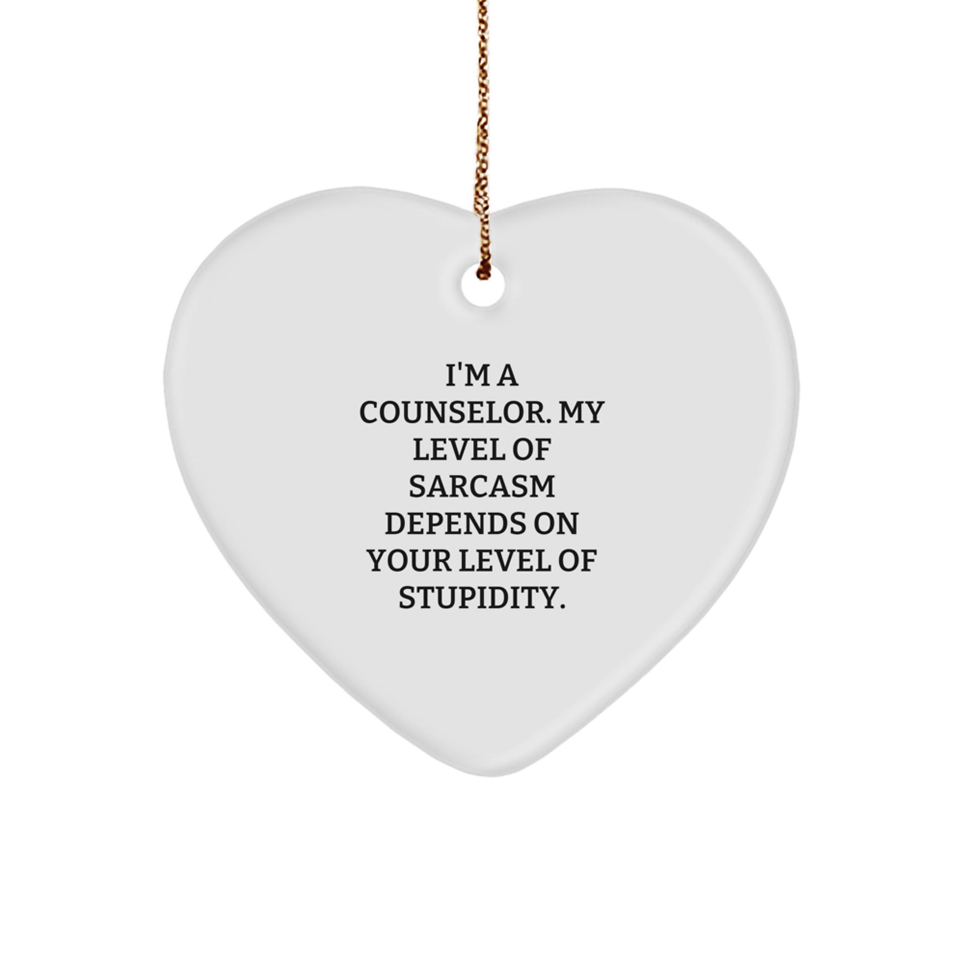 Funny Counselor Heart Ornament Gifts from Friends to Counselor for Christmas Unique Decorations - Image 1