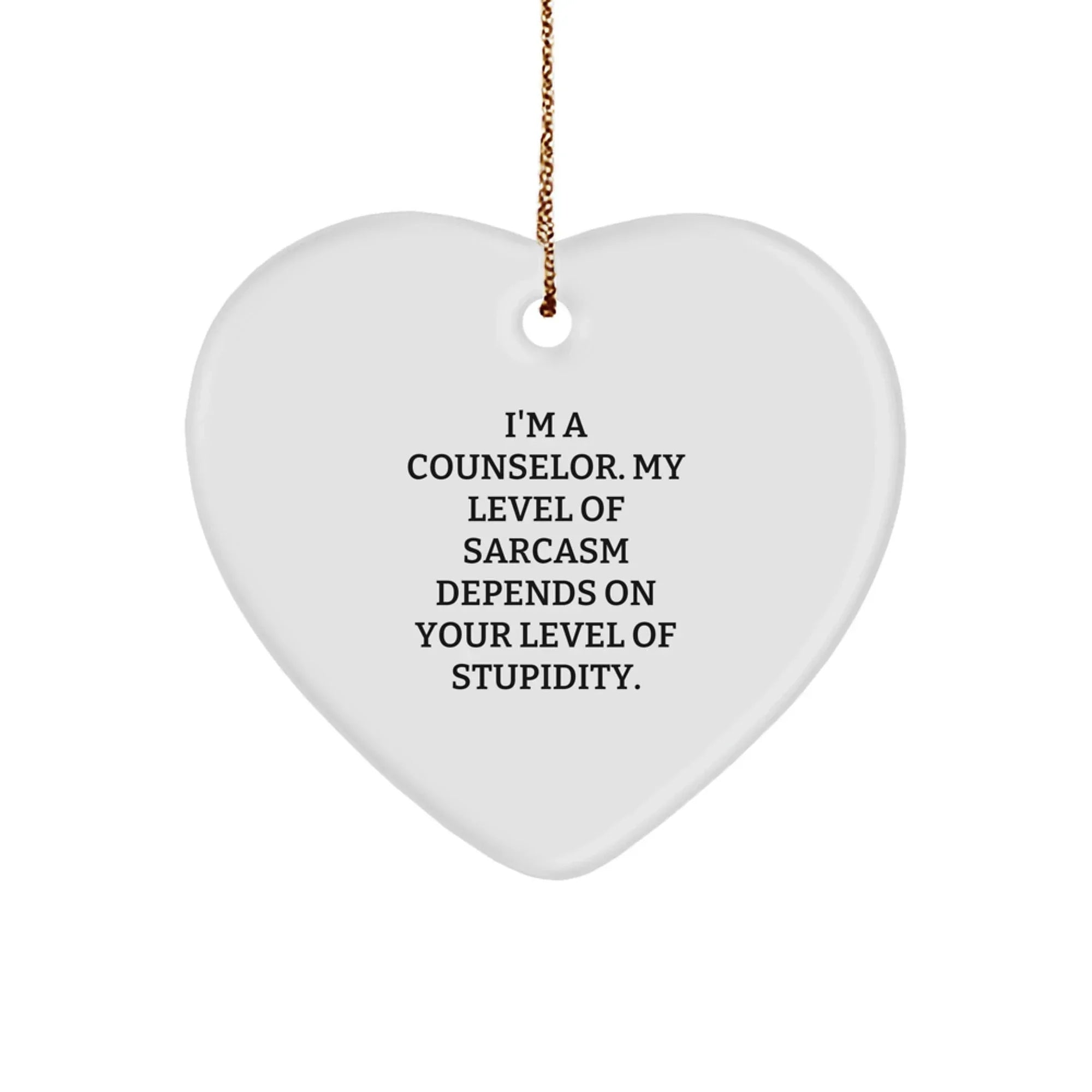 Funny Counselor Heart Ornament Gifts from Friends to Counselor for Christmas Unique Decorations