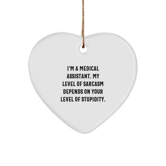 Funny Medical Assistant Gifts, Heart Ornament for Medical Assistants, Christmas Unique Gifts from Friends - Image 1