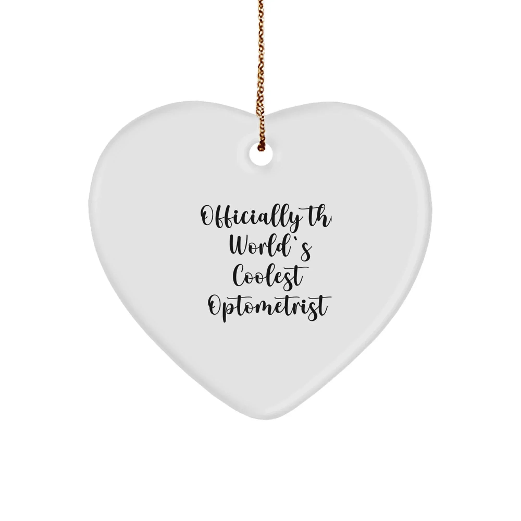 Funny Heart Ornament Gifts from Friends for Optometrist Christmas Unique