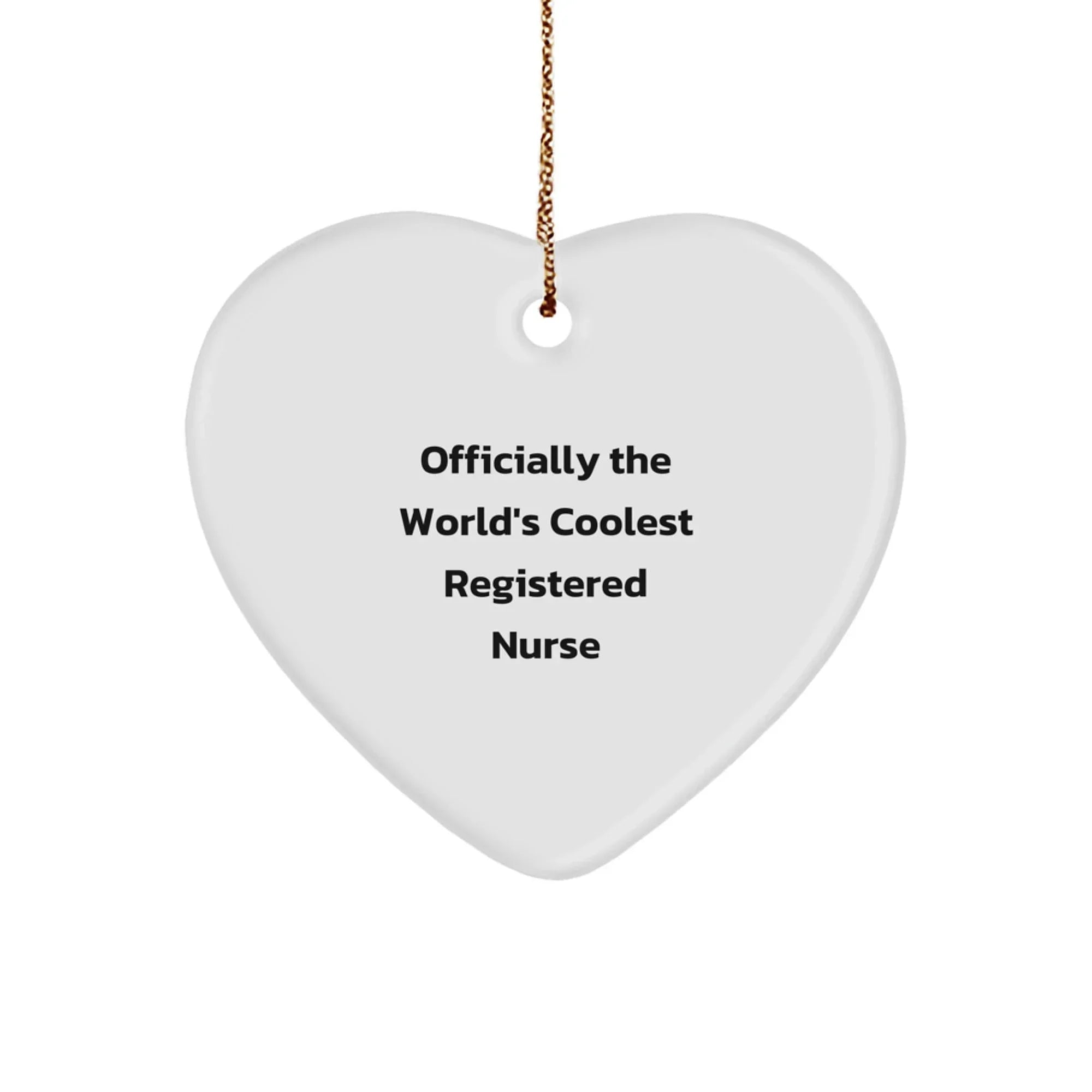 Funny Heart Ornament Gifts from Men to Women Registered Nurses, Unique Christmas Unique Gifts for Registered Nurse Friends, Coolest RN Ornaments