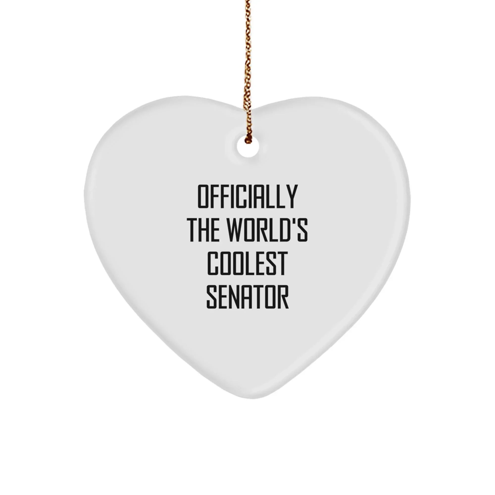 Funny Senator Heart Ornament Gifts from Friends and Family for Senator Men and Women Christmas Unique Decoration